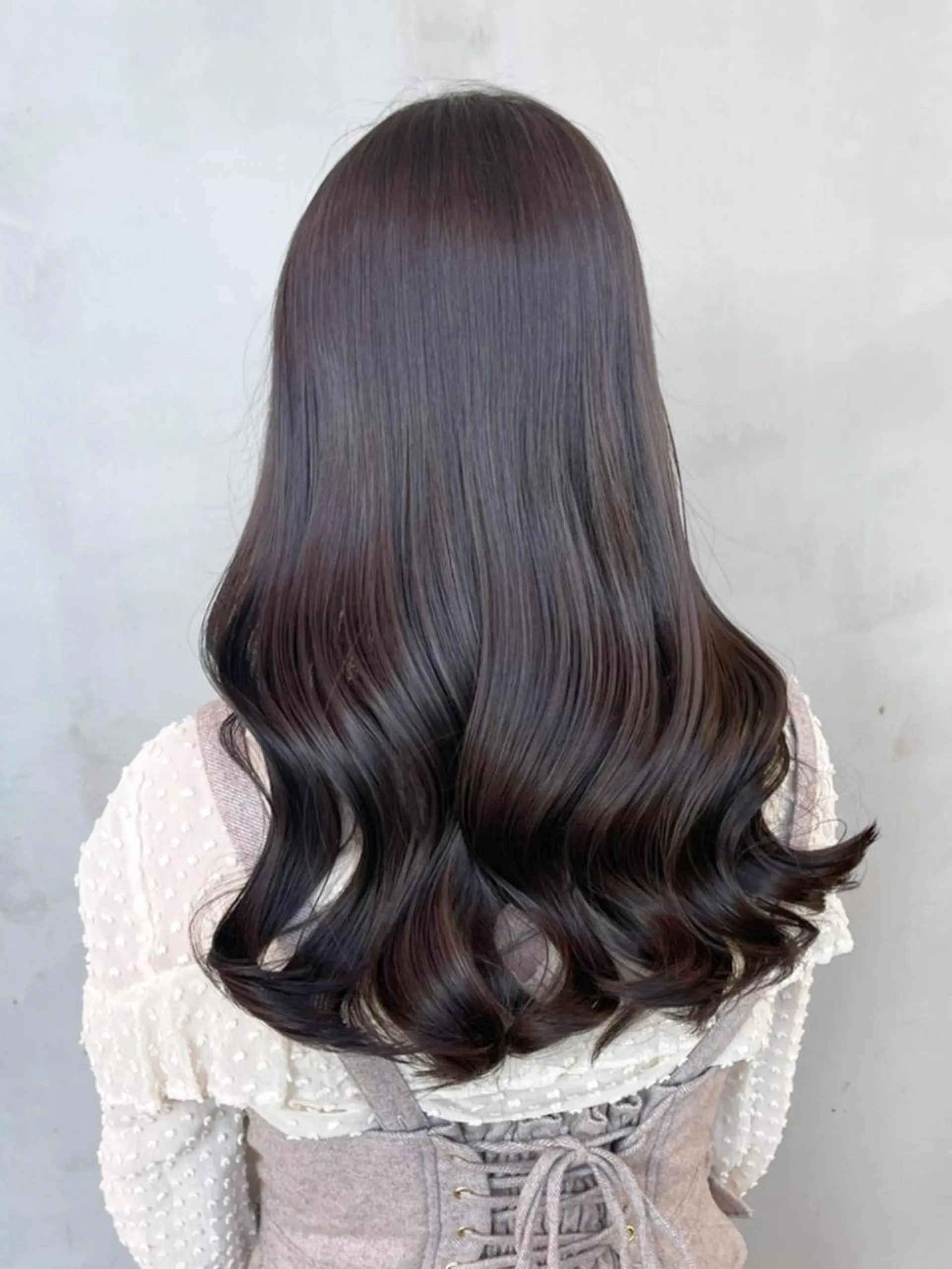 セミロング カラー パーマ ヘアアレンジ グレージュ オリーブグレージュ オリーブグレー カット ITbyALBUM 松戸のヘアスタイル