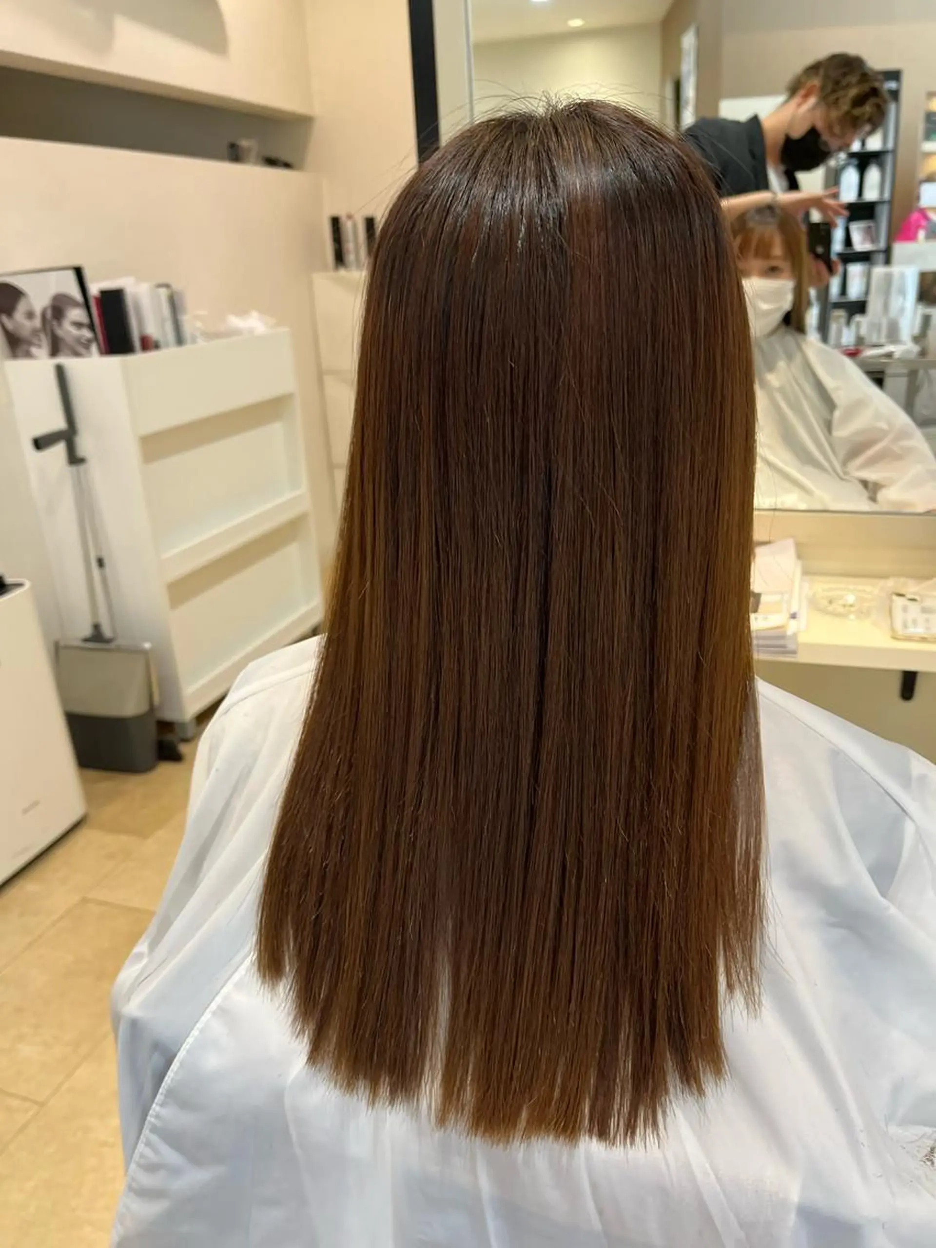 セミロング カット 縮毛矯正 トリートメント 西新/siohair 似合わせ/石尾刻矢のヘアスタイル