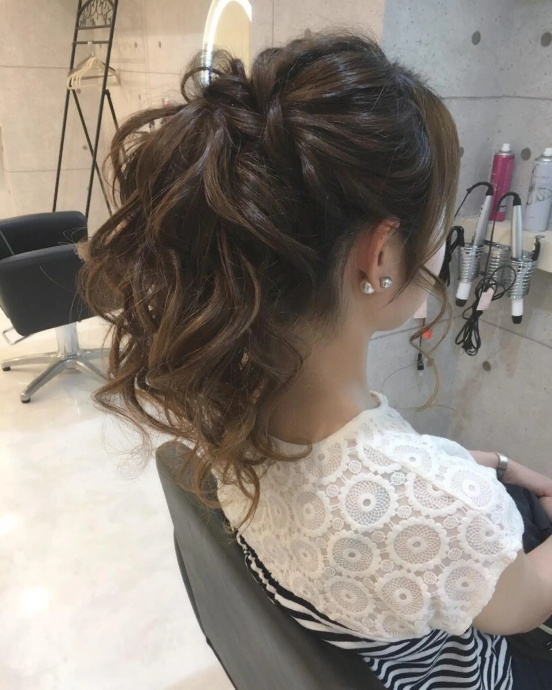 ヘアアレンジ ポニーテール ヘアセット lien natsukiのヘアスタイル