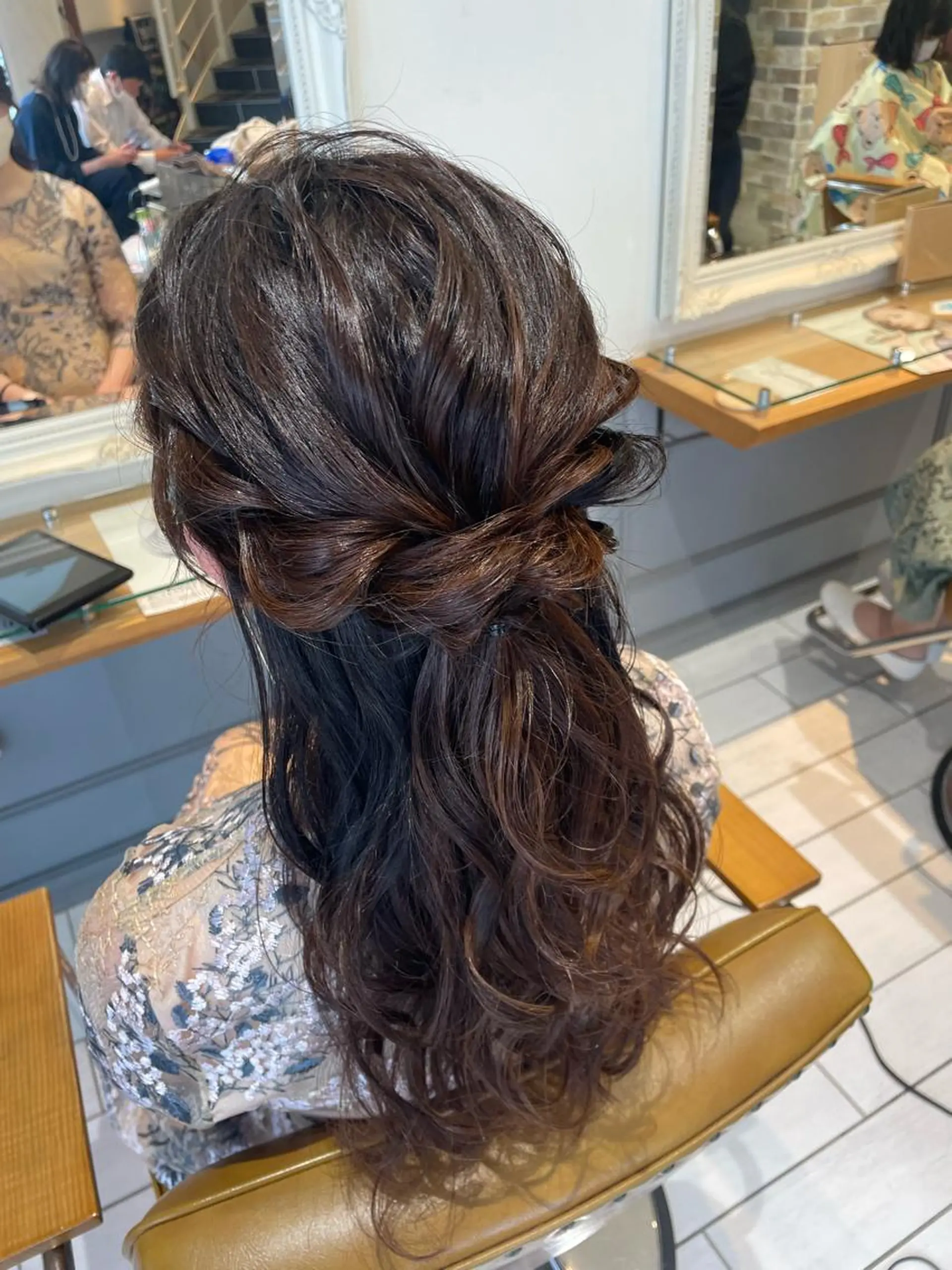 ヘアアレンジ ハーフアップ 佐久間 成恵のヘアスタイル
