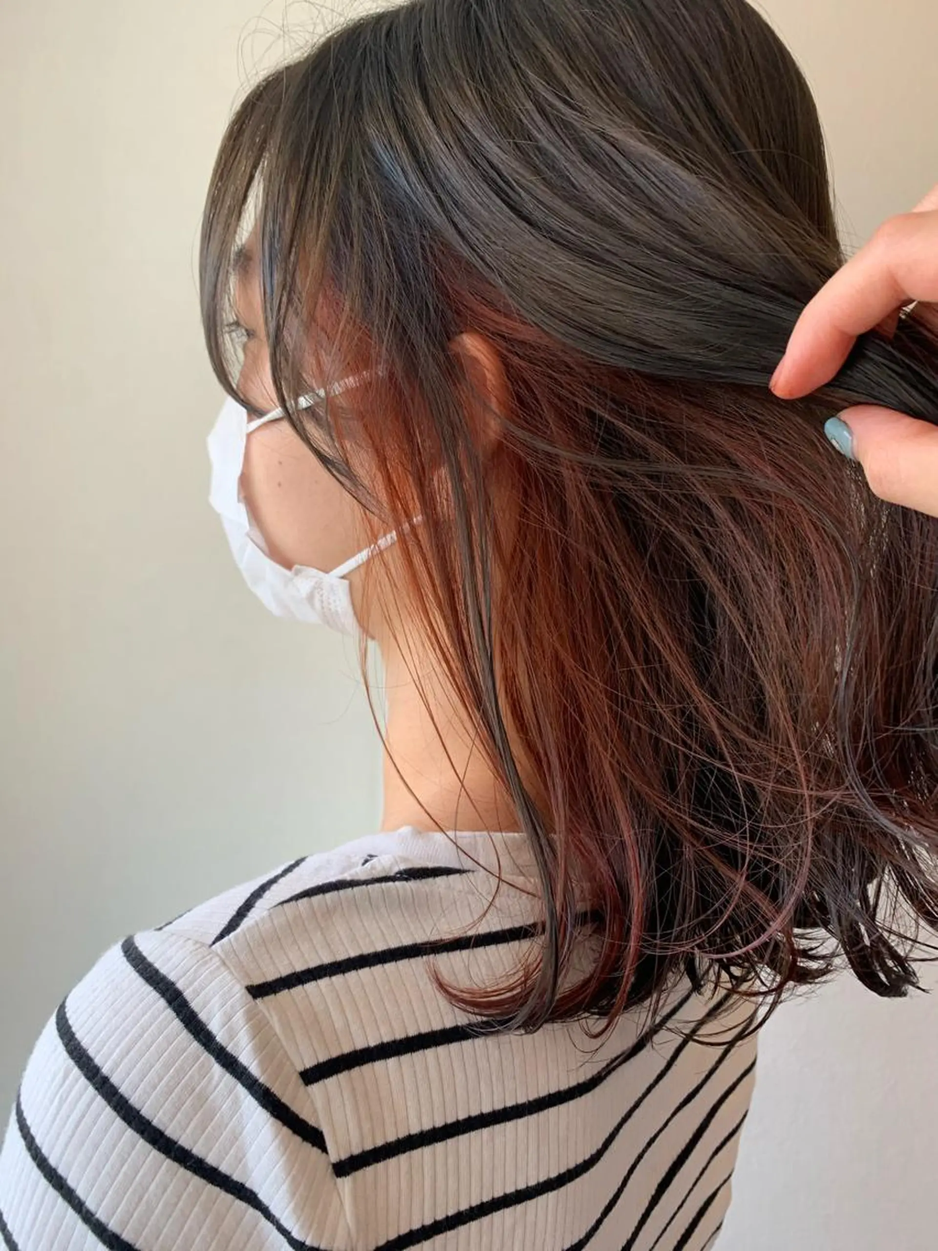 ミディアム カラー インナーカラー gotoday shaire saron所属・miu. ボブ/透け感カラーのヘアスタイル