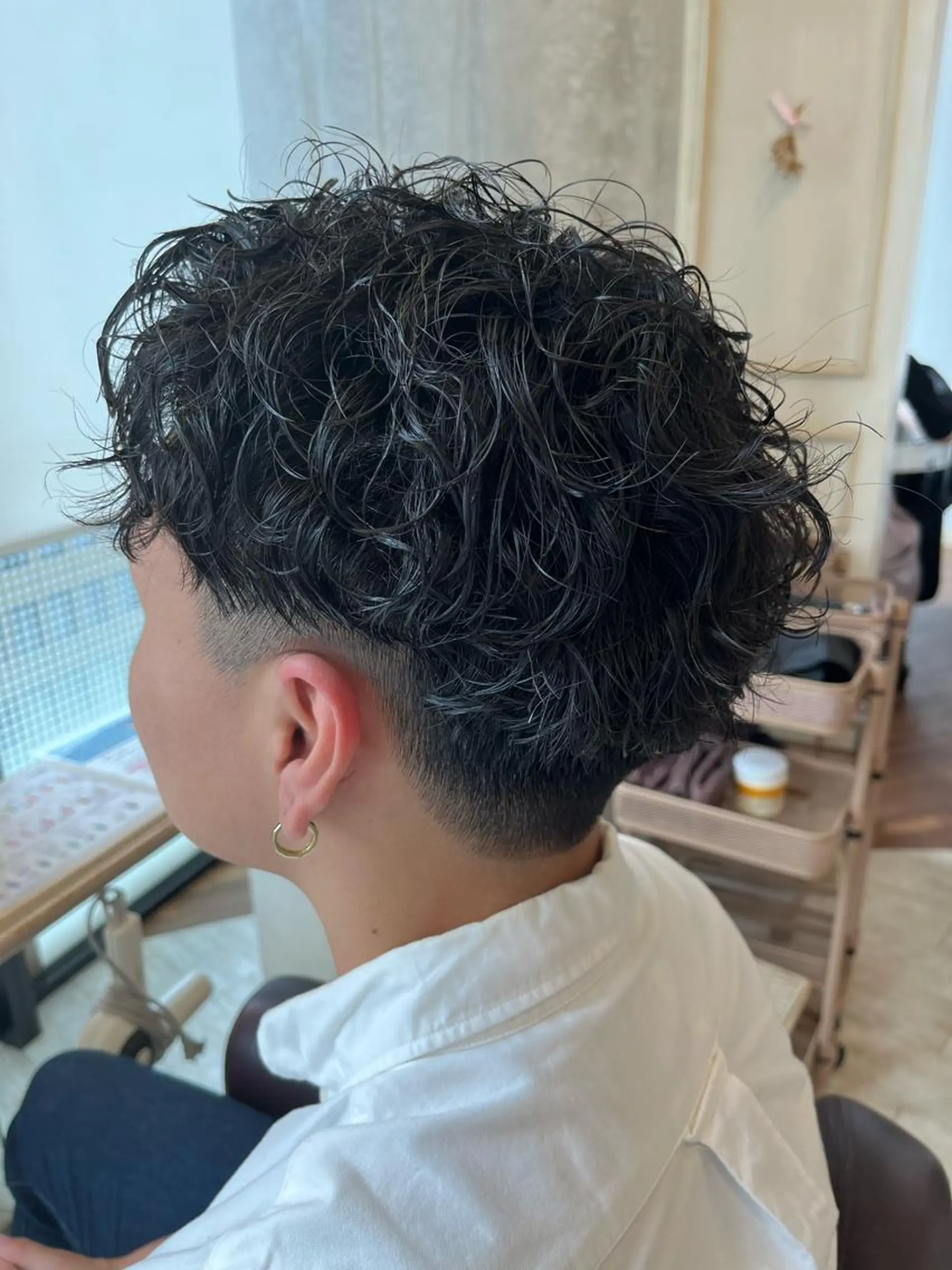 ショート パーマ メンズ カット パーマ サソウ ユリエ🥥のヘアスタイル