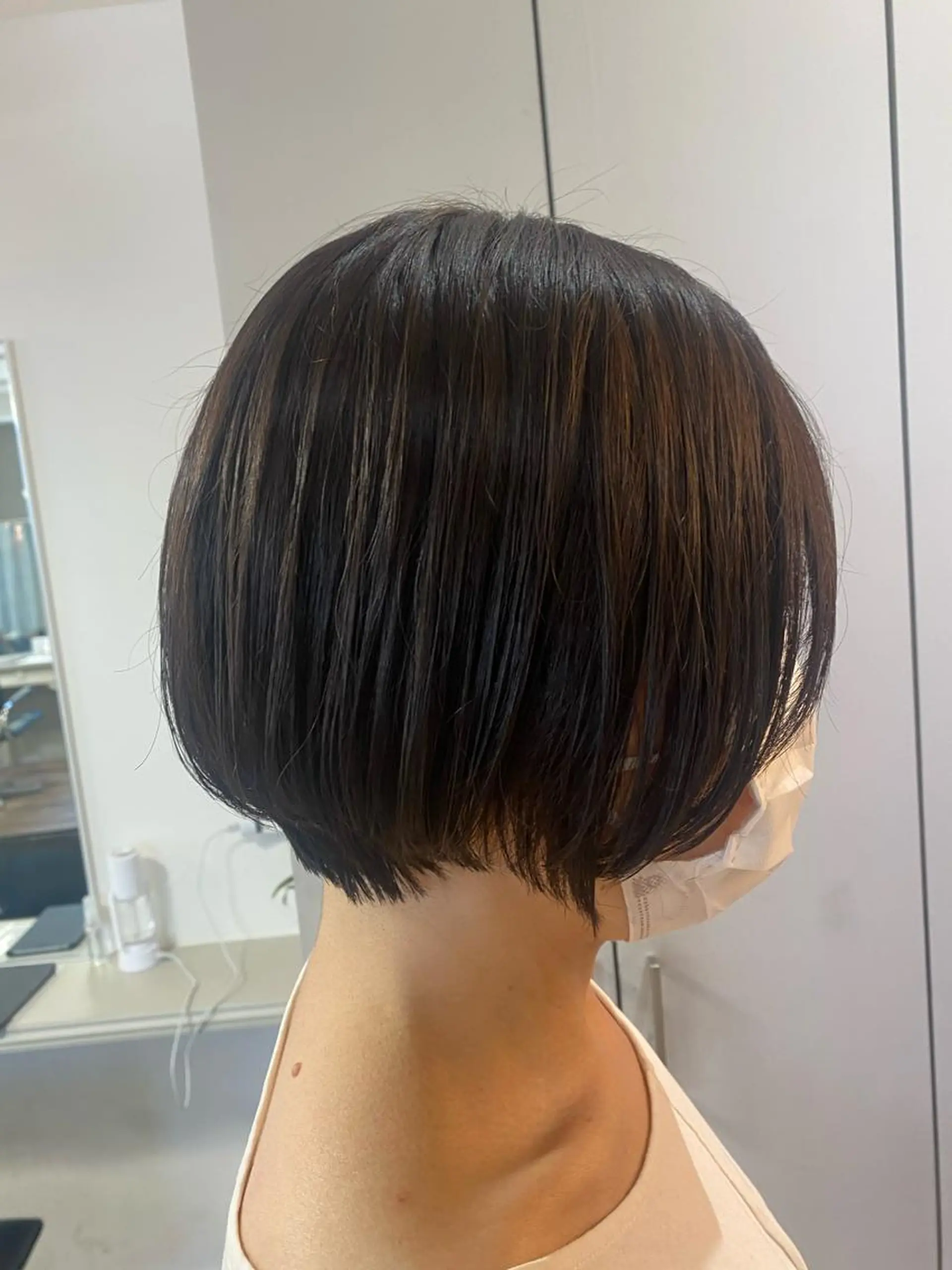 ショート カット ヘアカラー トリートメント ボブ/透明感カラー 岸本涼奈のヘアスタイル