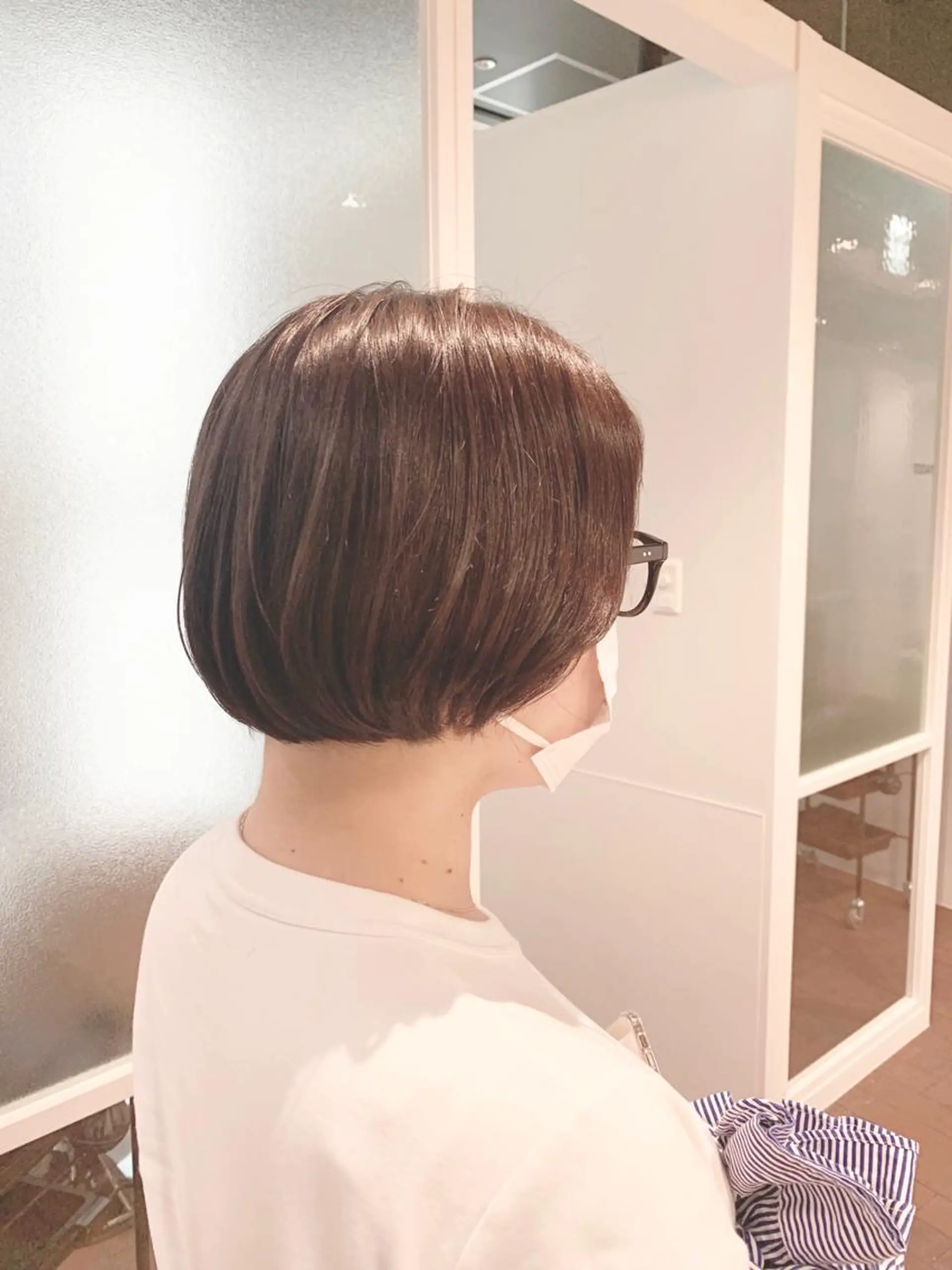 ミディアム カラー ヘアアレンジ ボブ カット ヘアカラー トリートメント ヘッドスパ GO TODAY SHAiRE SALON 梅田店所属・柔らかくすみカラー ボブ/ショートのヘアスタイル