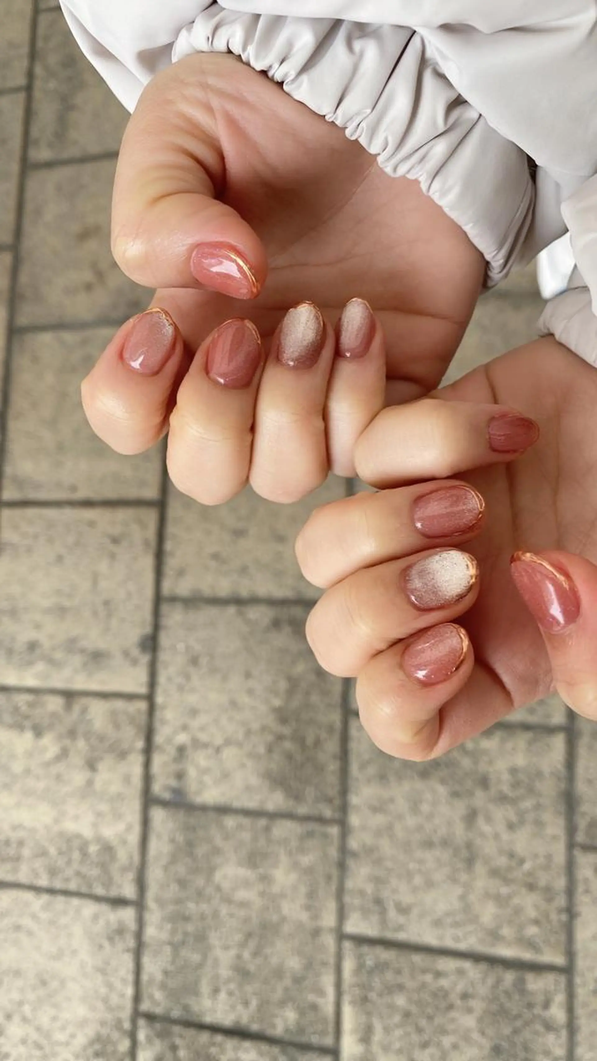 ネイル フレンチネイル マグネットネイル ミラーネイル シンプルネイル ハンドネイル nail salon  ∞ mikanal ∞所属・nailsalon ∞ ﾐｶﾅﾙ ∞のネイルデザイン