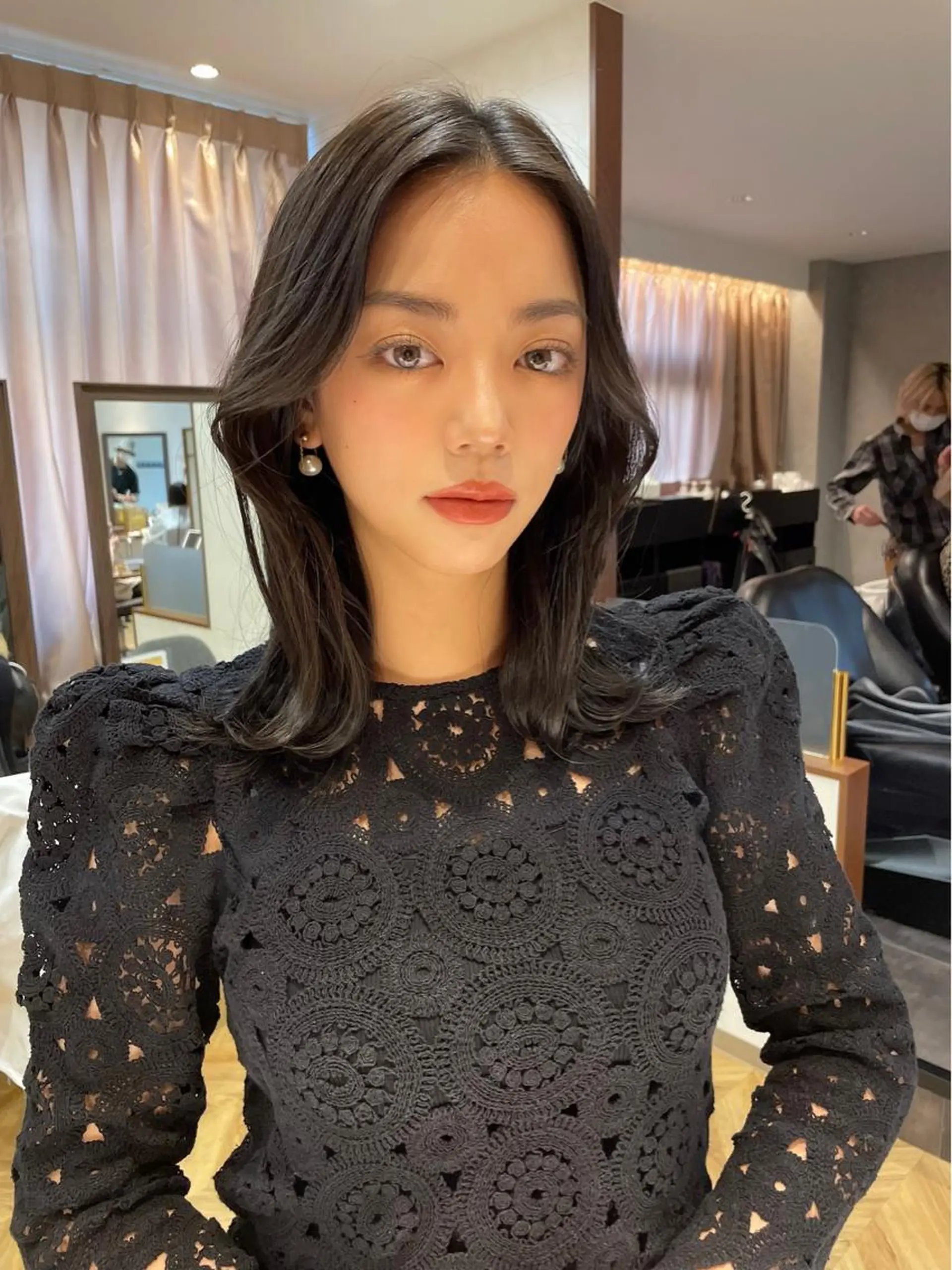 ミディアム カラー ブルーカラー ブルージュ トリートメント ヘアカラー トリートメント Lond  lea 🦋ayana🦋のヘアスタイル