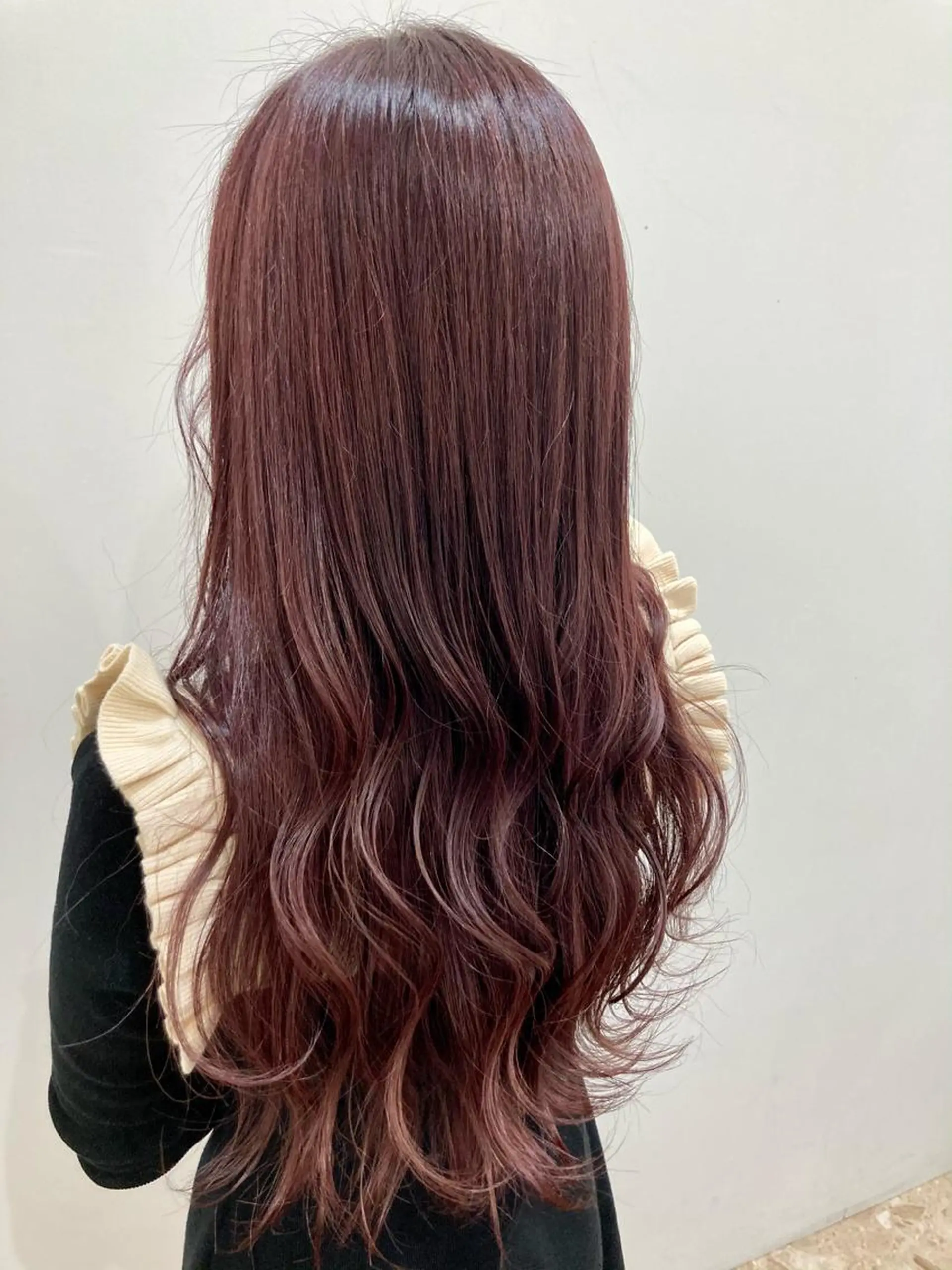 ロング カラー ラベンダーカラー ピンクカラー ピンクラベンダー ヘアカラー LEVIJU なつみのヘアスタイル