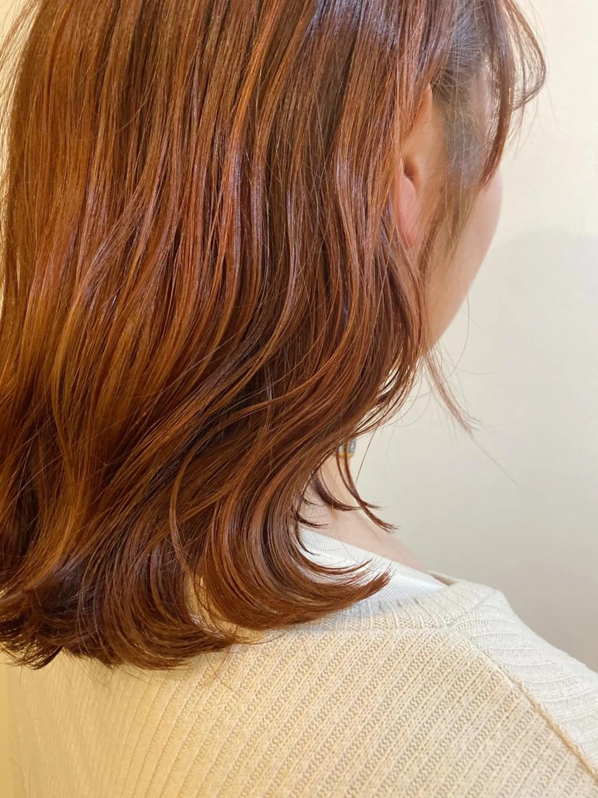 ミディアム カラー オレンジ stylist🎨 aye牧野莉香のヘアスタイル