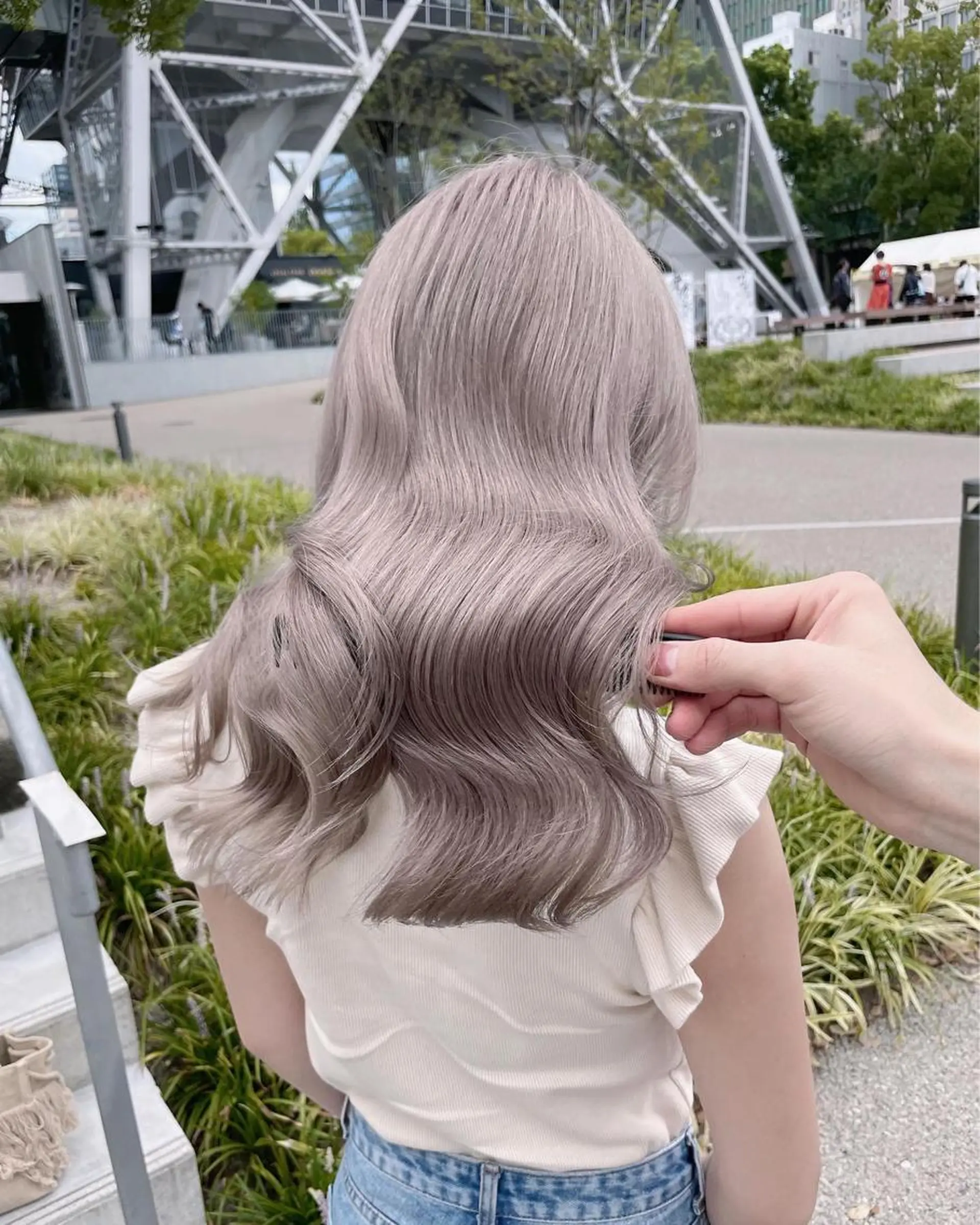 ロング カラー ブリーチ ハイトーンカラー ヨシンモリ MONIQA【モニカ】所属・名古屋ハイトーン/ 🐶ブリーチ専門店のヘアスタイル