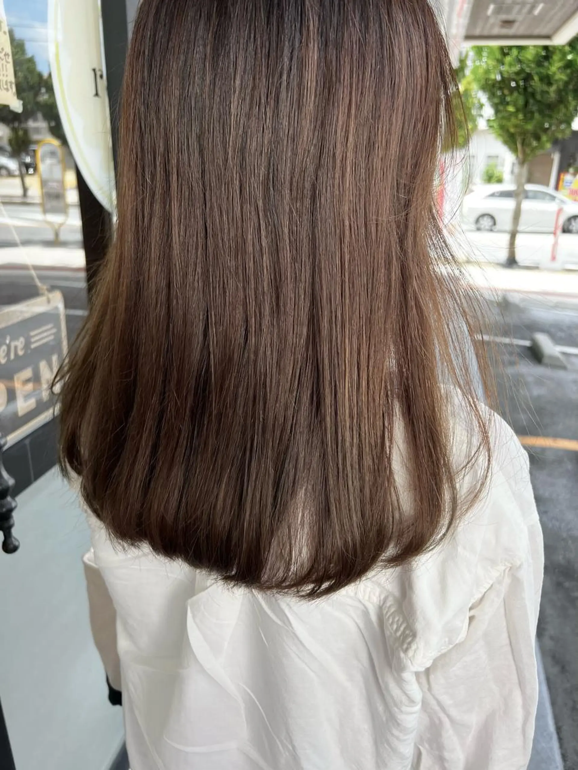 ロング カラー 透明感カラー グレージュ シアーグレージュ hair works raptureのヘアスタイル
