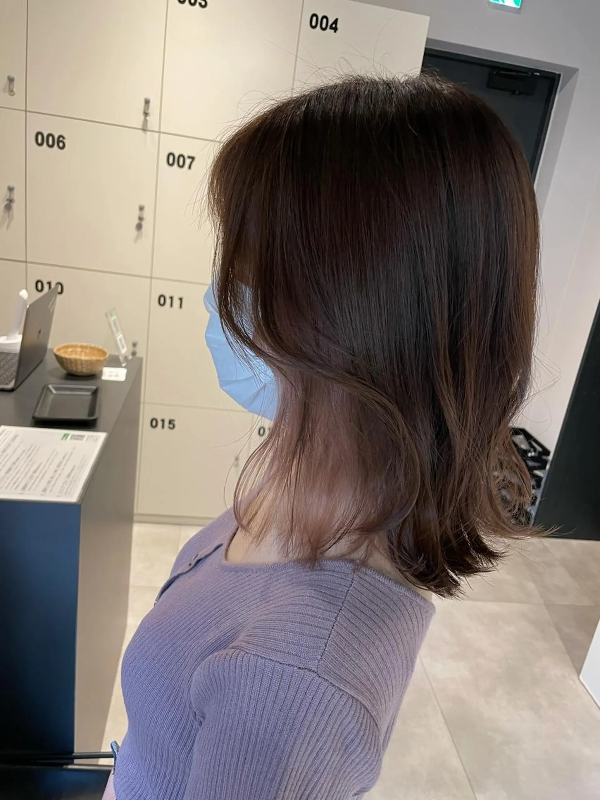 ミディアム カラー カット ヘアカラー トリートメント 透明感×似合わせ 都会的スタイル/杉田のヘアスタイル