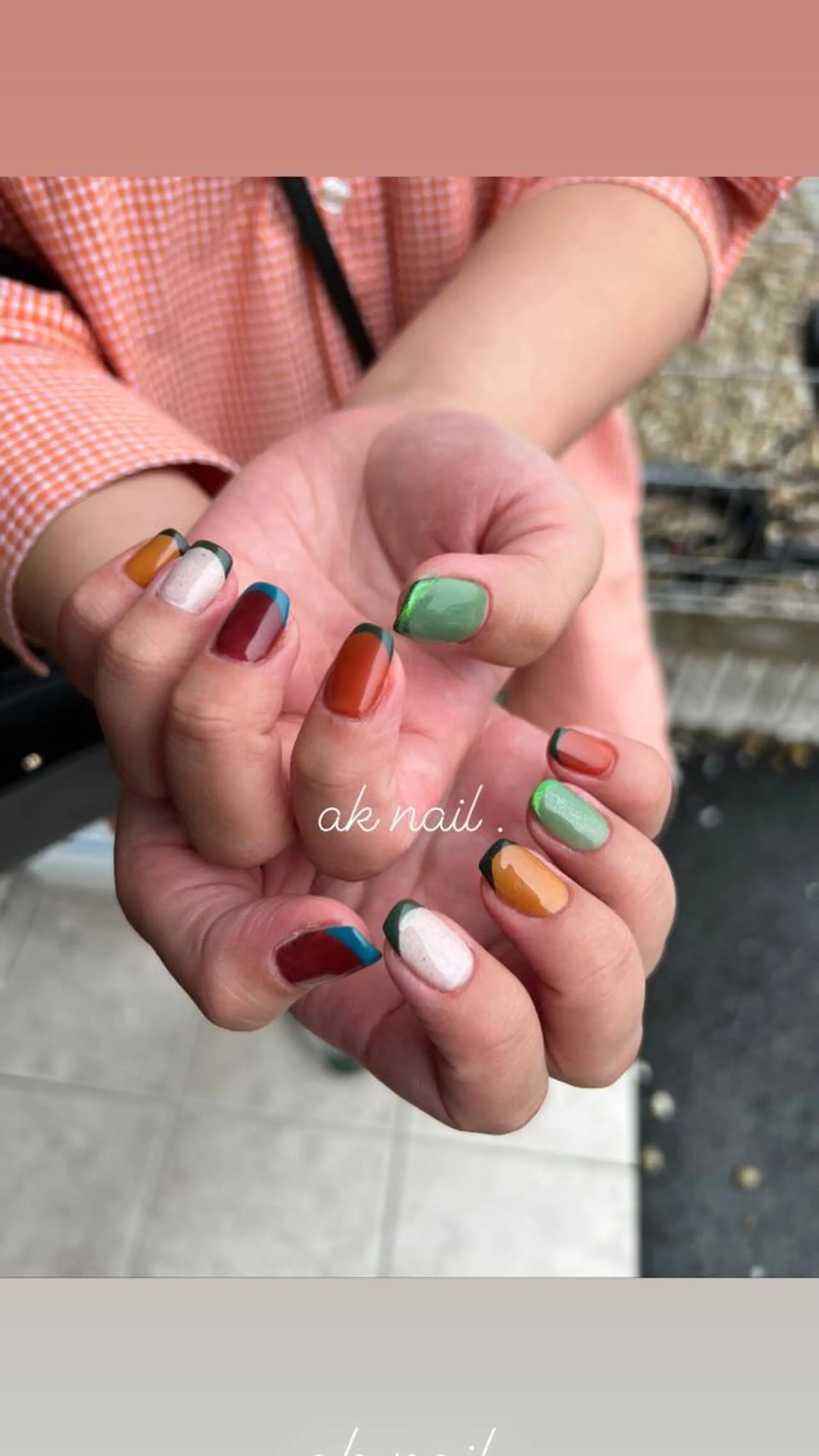 ネイル フレンチネイル ハンドネイル ak nail .のネイルデザイン