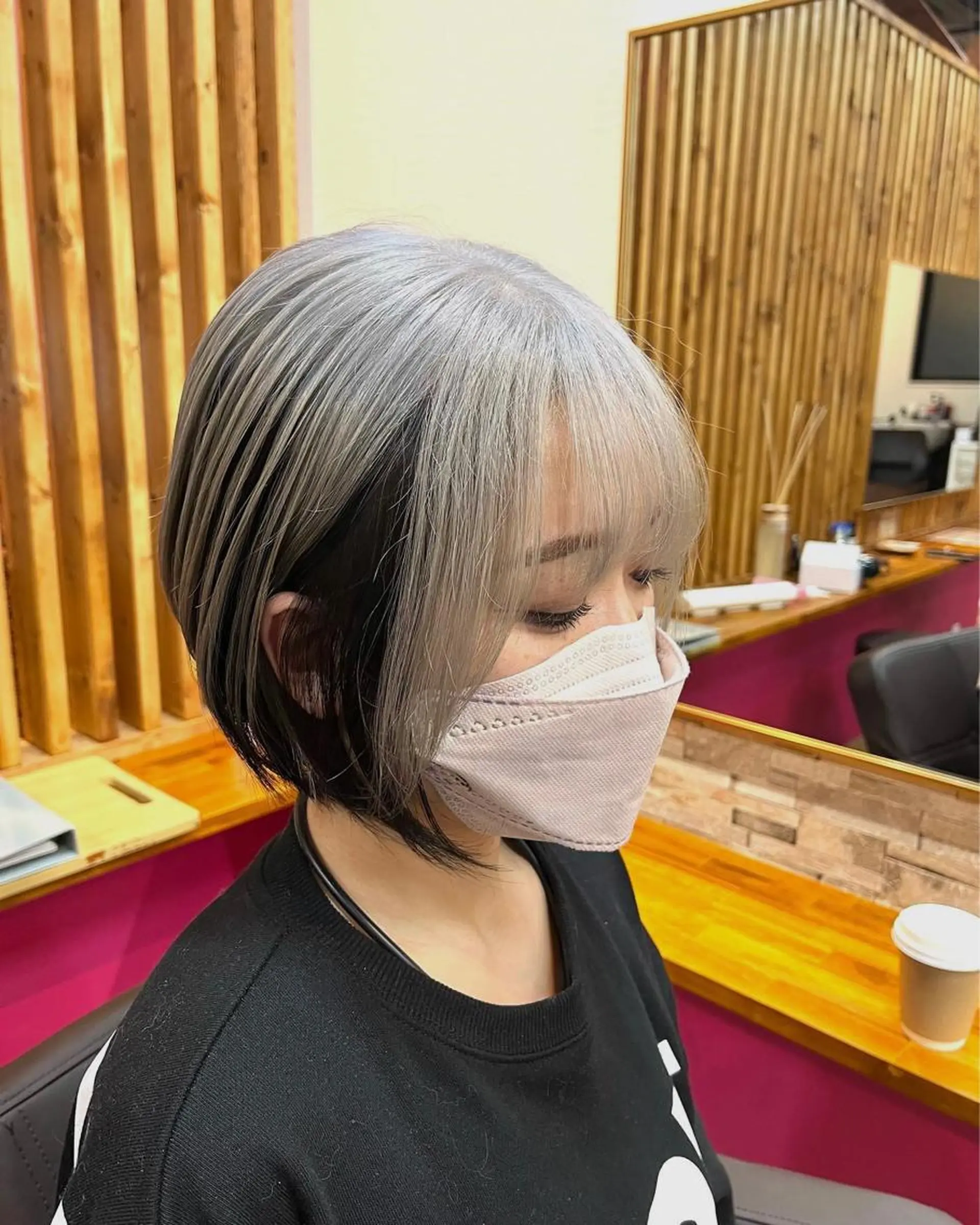 ショート カラー カラー#ブリーチ⭐️ STAR☆RIVERのヘアスタイル