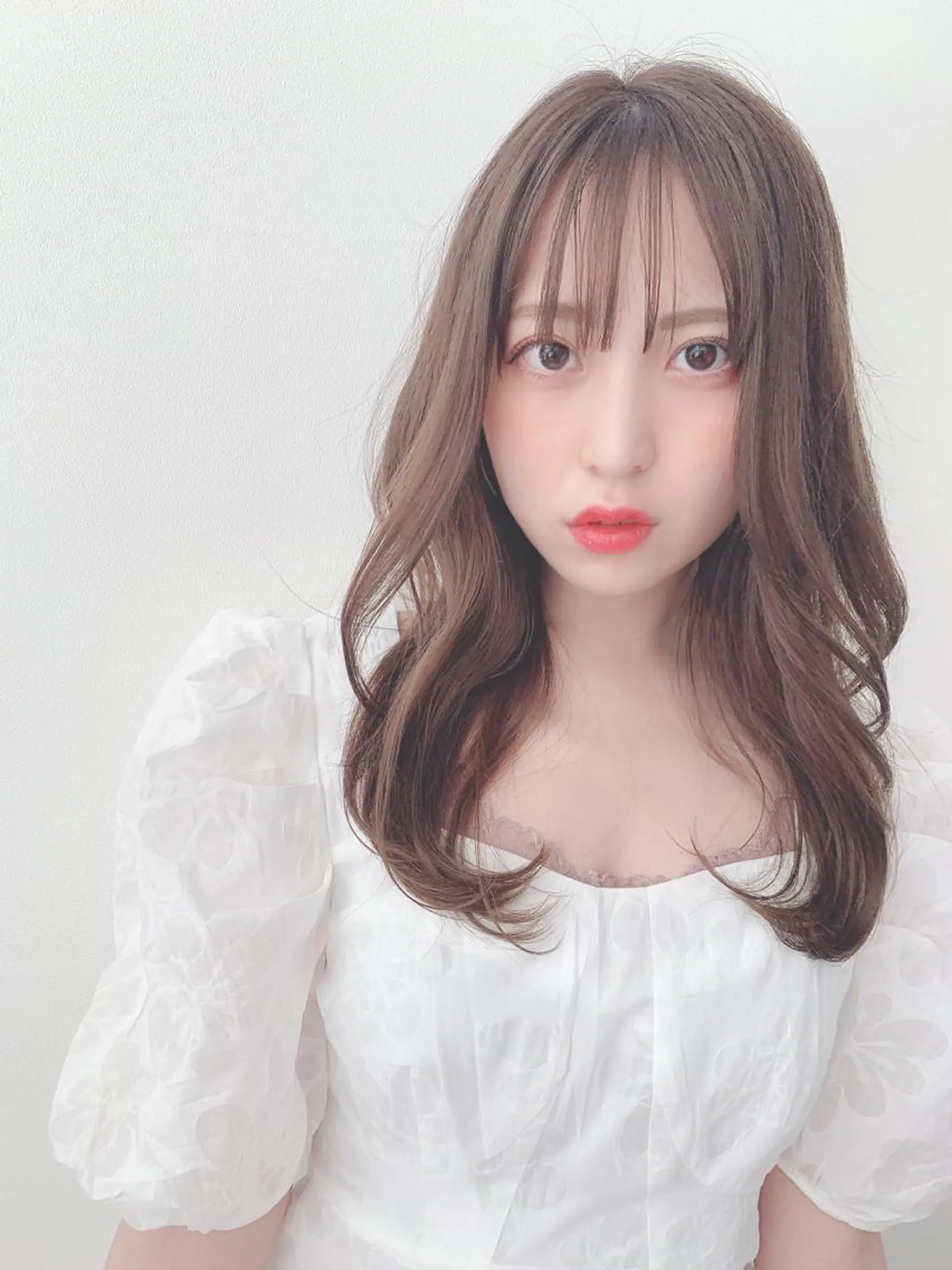 セミロング カラー カット ヘアカラー なりたいが叶う ながしまじゅんきのヘアスタイル