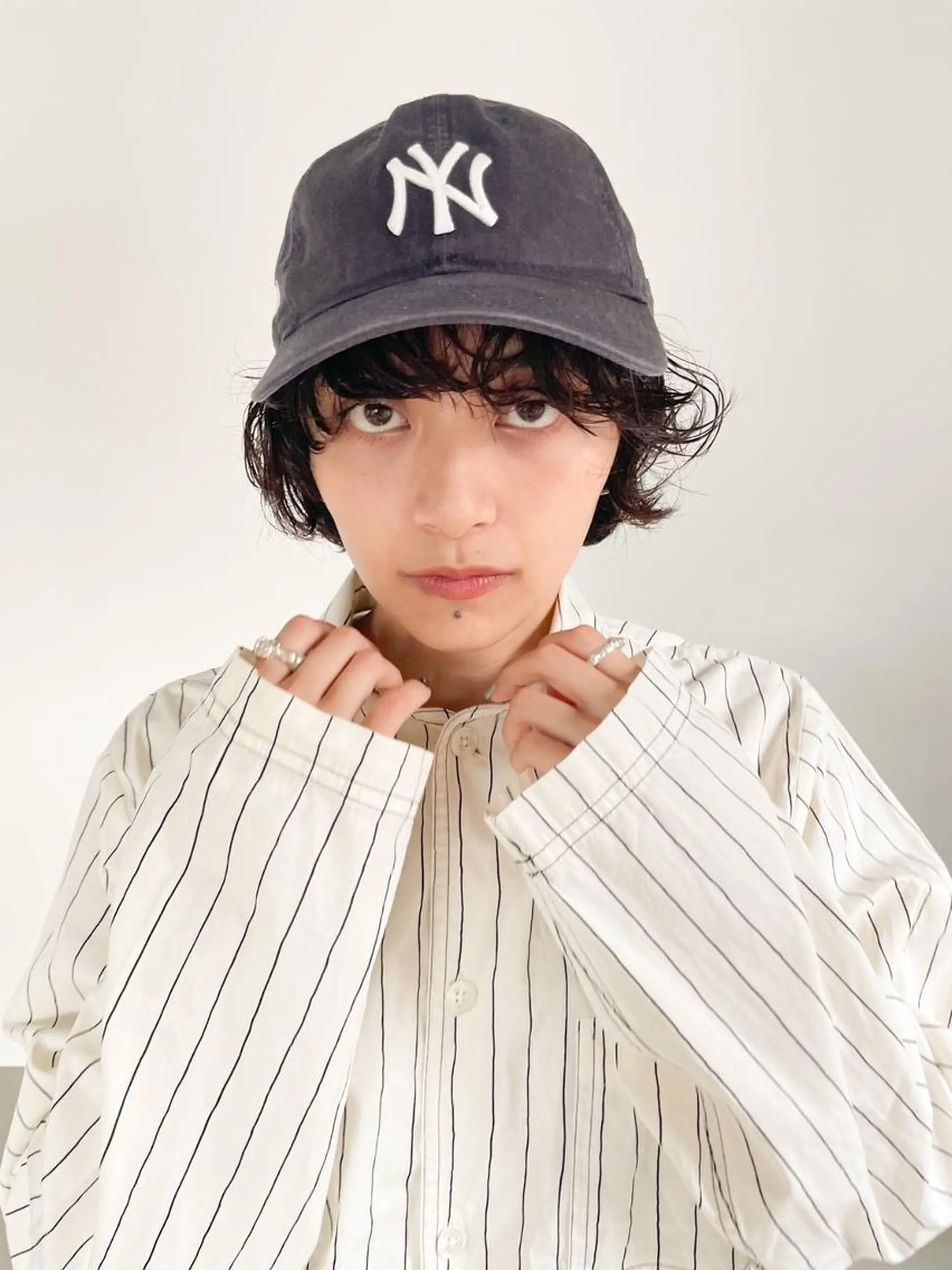 ショート エギョモリ 天使の羽バング・フェザーバング ハッシュカット ハイライト タンバルモリ CEINE【セーヌ】 三軒茶屋のヘアスタイル