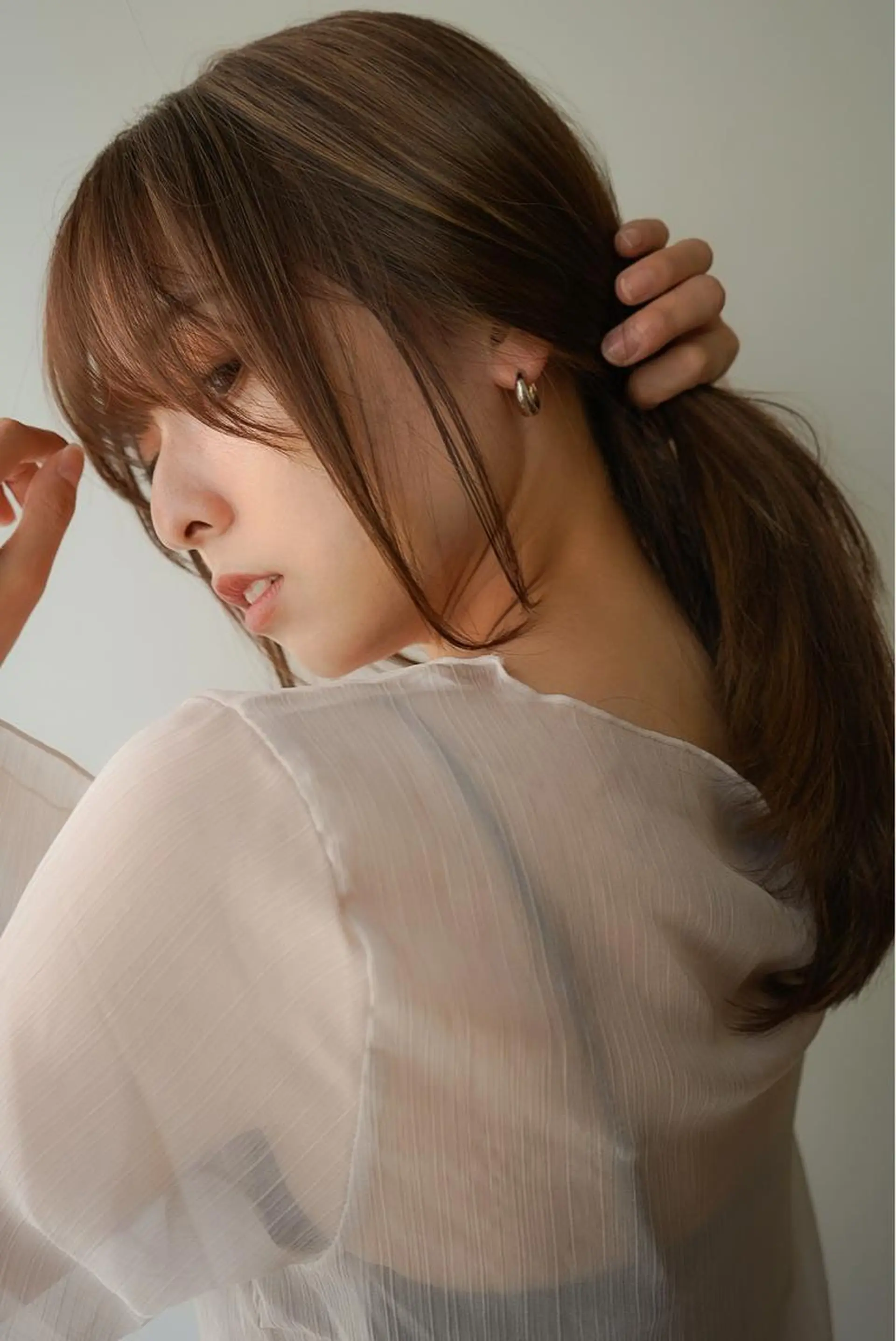 セミロング カラー THE DAY所属・AKI HASHIMOTOのヘアスタイル