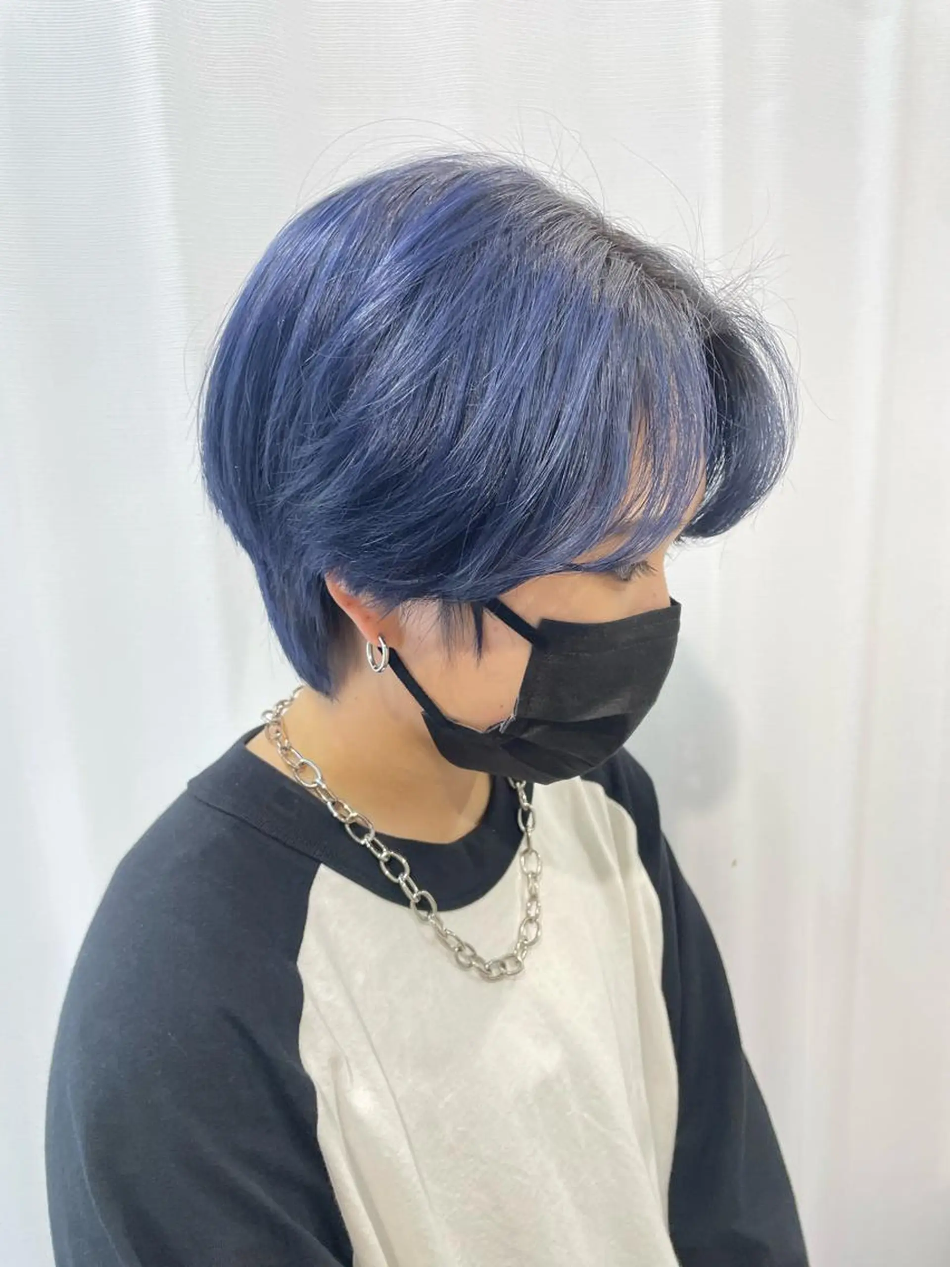 ショート カラー メンズ ブルーカラー lani hair salon所属・SHOTO ハイトー ン/デザインカラーのヘアスタイル