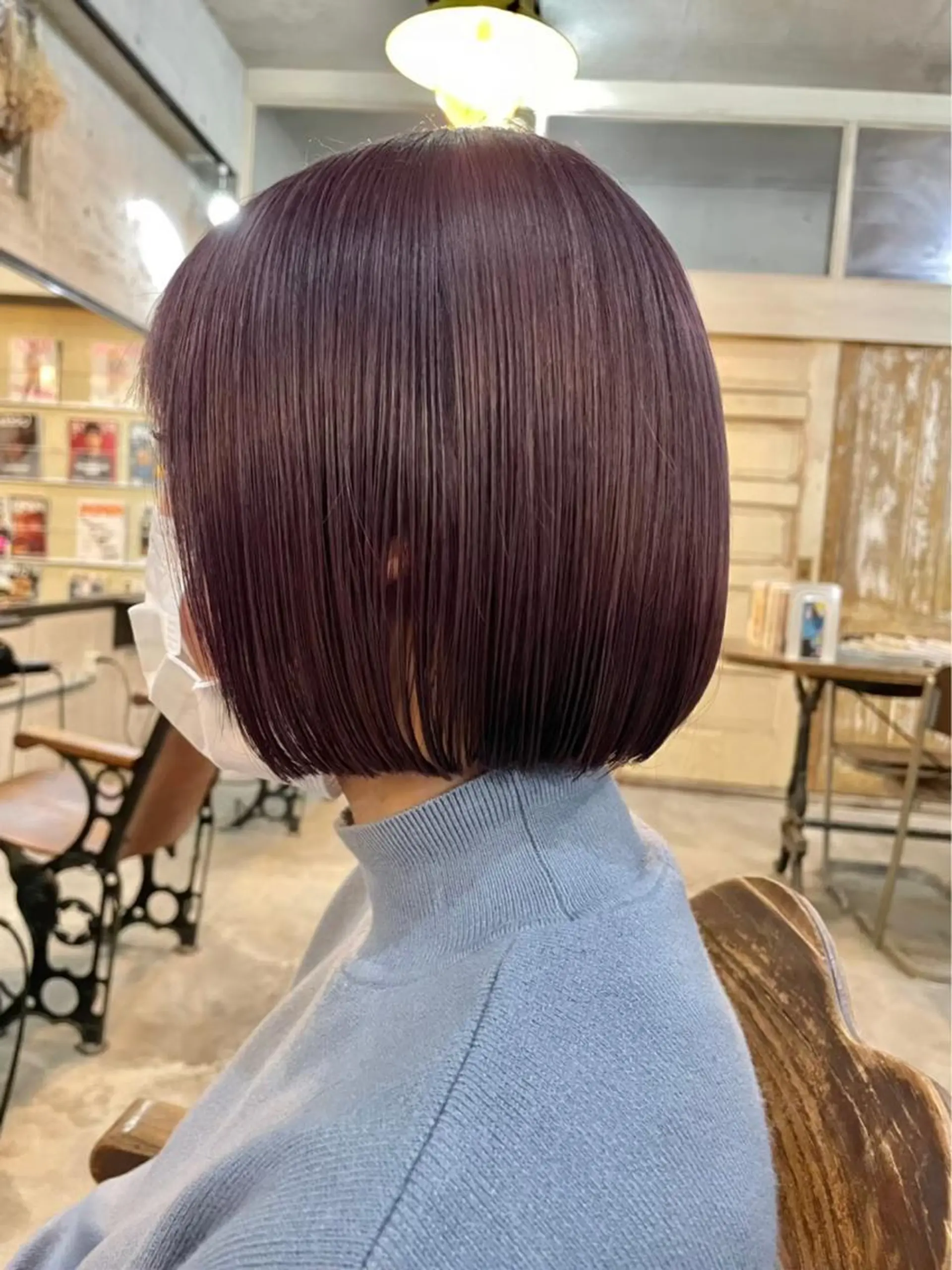 ショート カラー デザインパーマ ハイライトIkumiのヘアスタイル