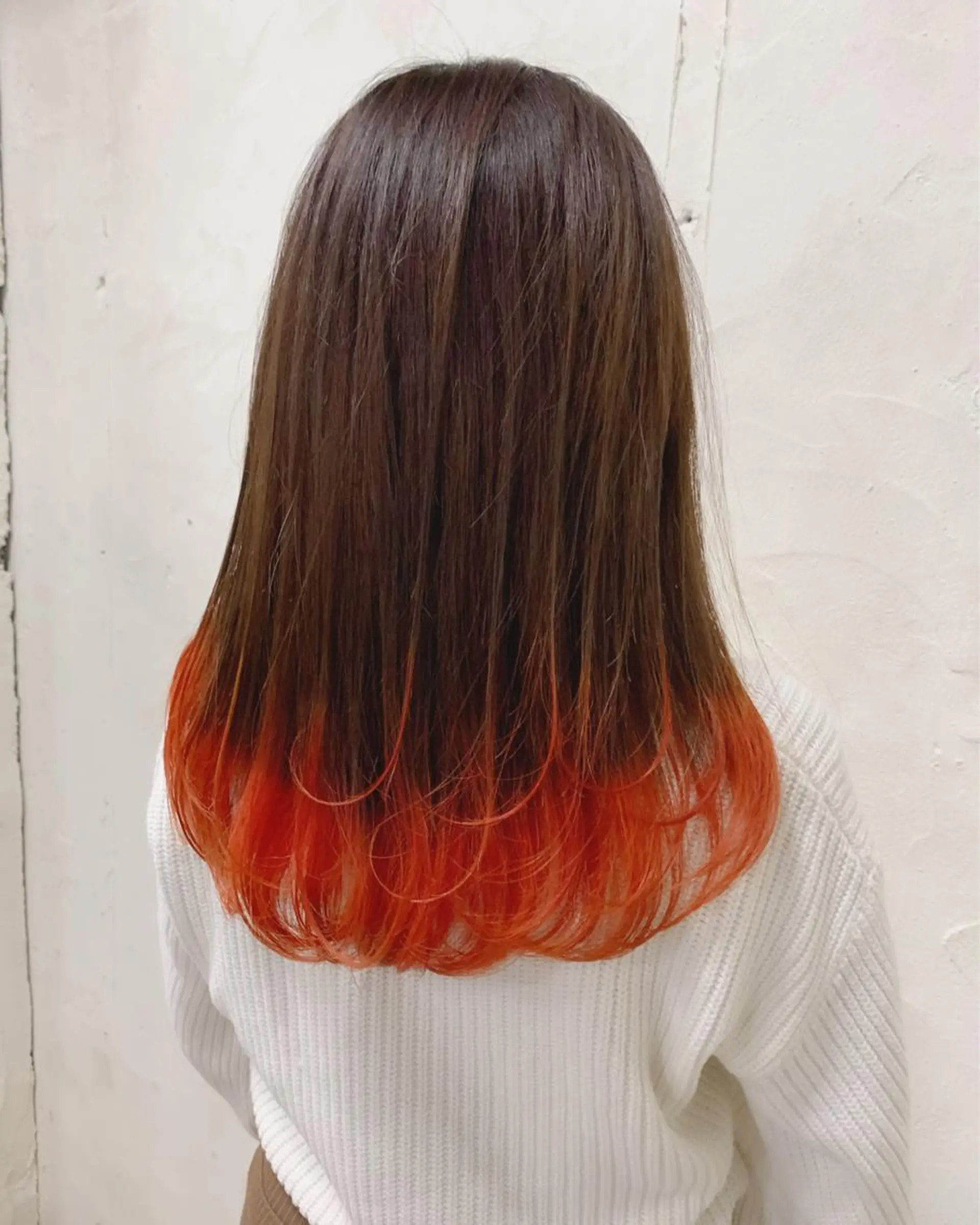 カラー デザインカラー オレンジ 透明感カラーが 得意です！NAOKIのヘアスタイル