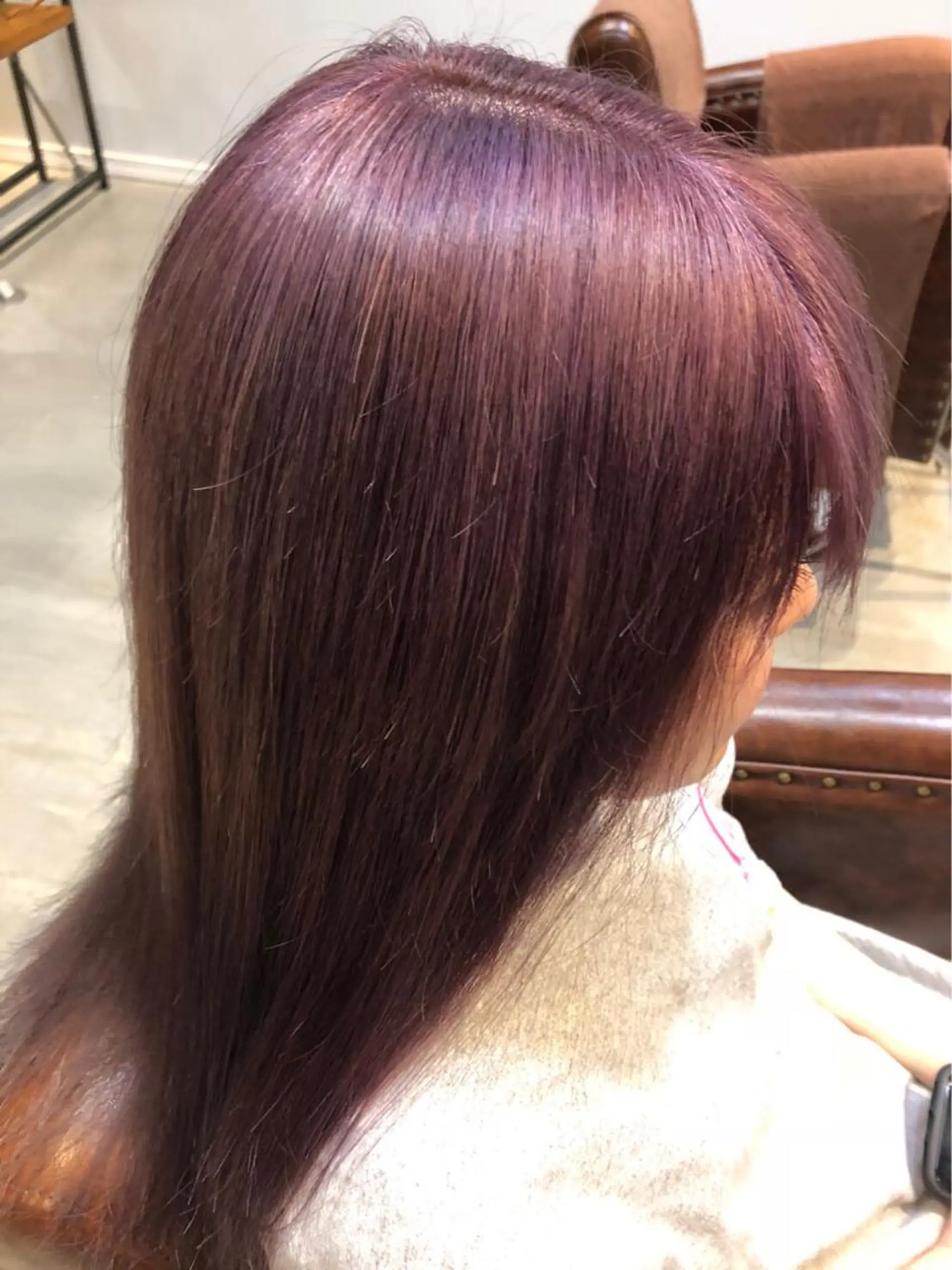 ロング カラー ブリーチ ピンクカラー ピンクパープル パープルカラー M.SLASH bonheur所属・松田 真央のヘアスタイル