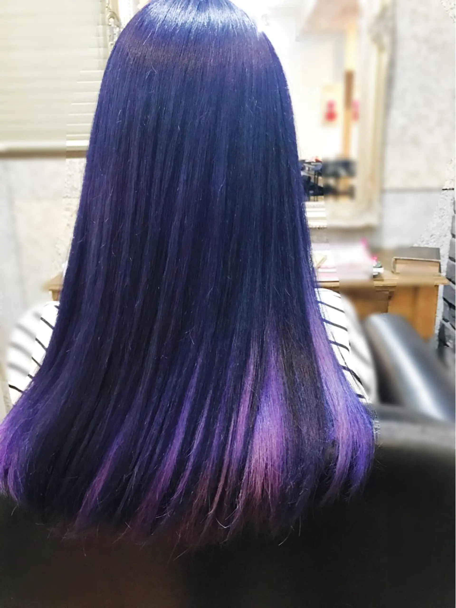 セミロング カラー インナーカラー ネイビーカラー バイオレットカラー Tsuyoki .のヘアスタイル
