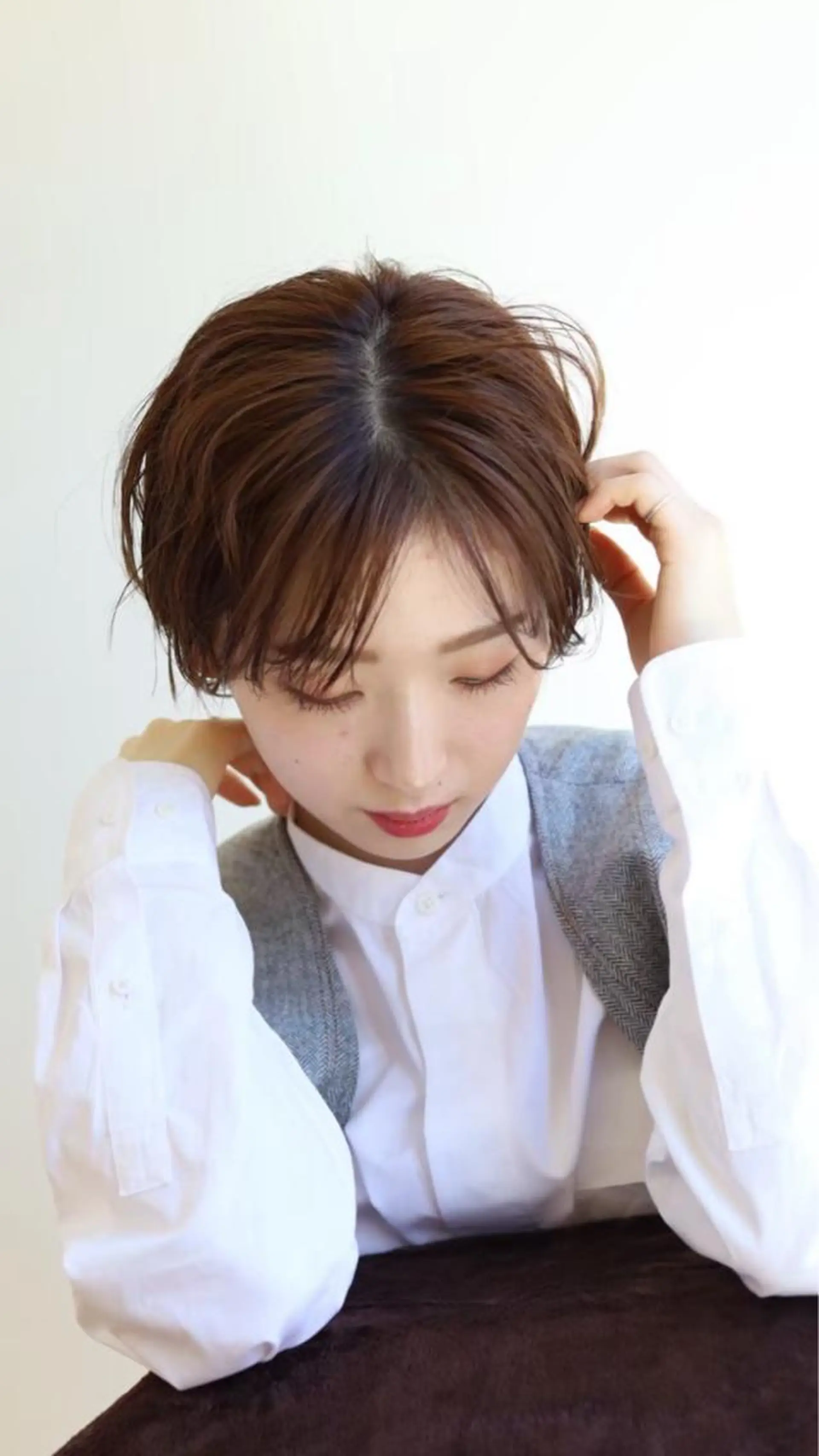 ショート ショートボブ ボブ ショートヘア カット 新宿／透明感カラー／ 阿久津凜のヘアスタイル