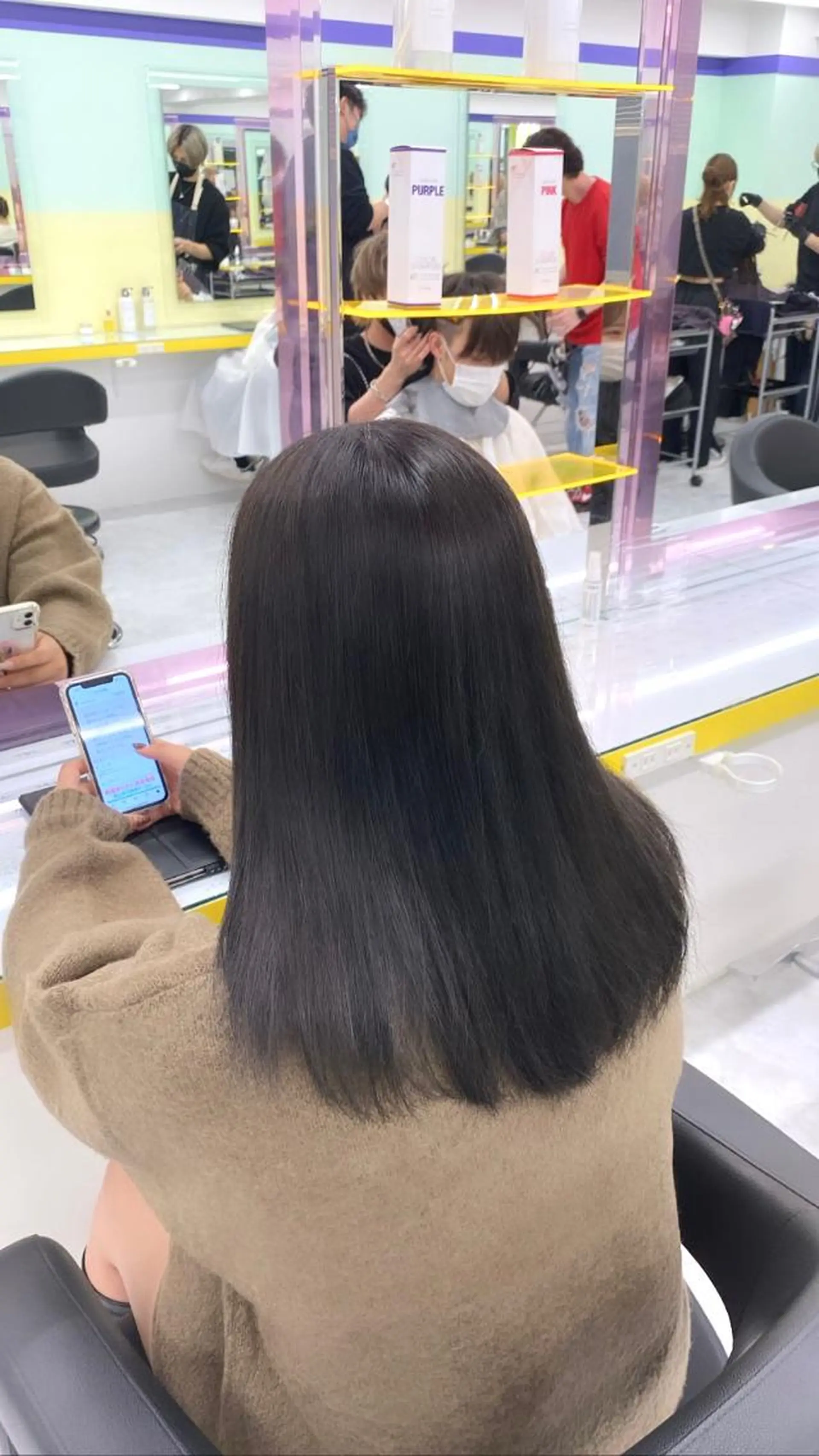 セミロング 🦋肌馴染み抜群 ダブルカラー🦋のヘアスタイル