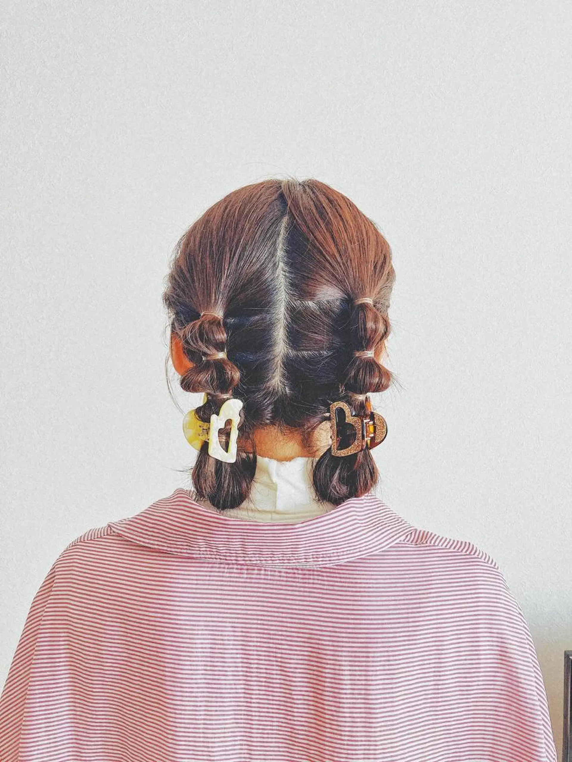 ミディアム ツインテール パーマ/イルミナ カラー 三浦菜々子のヘアスタイル