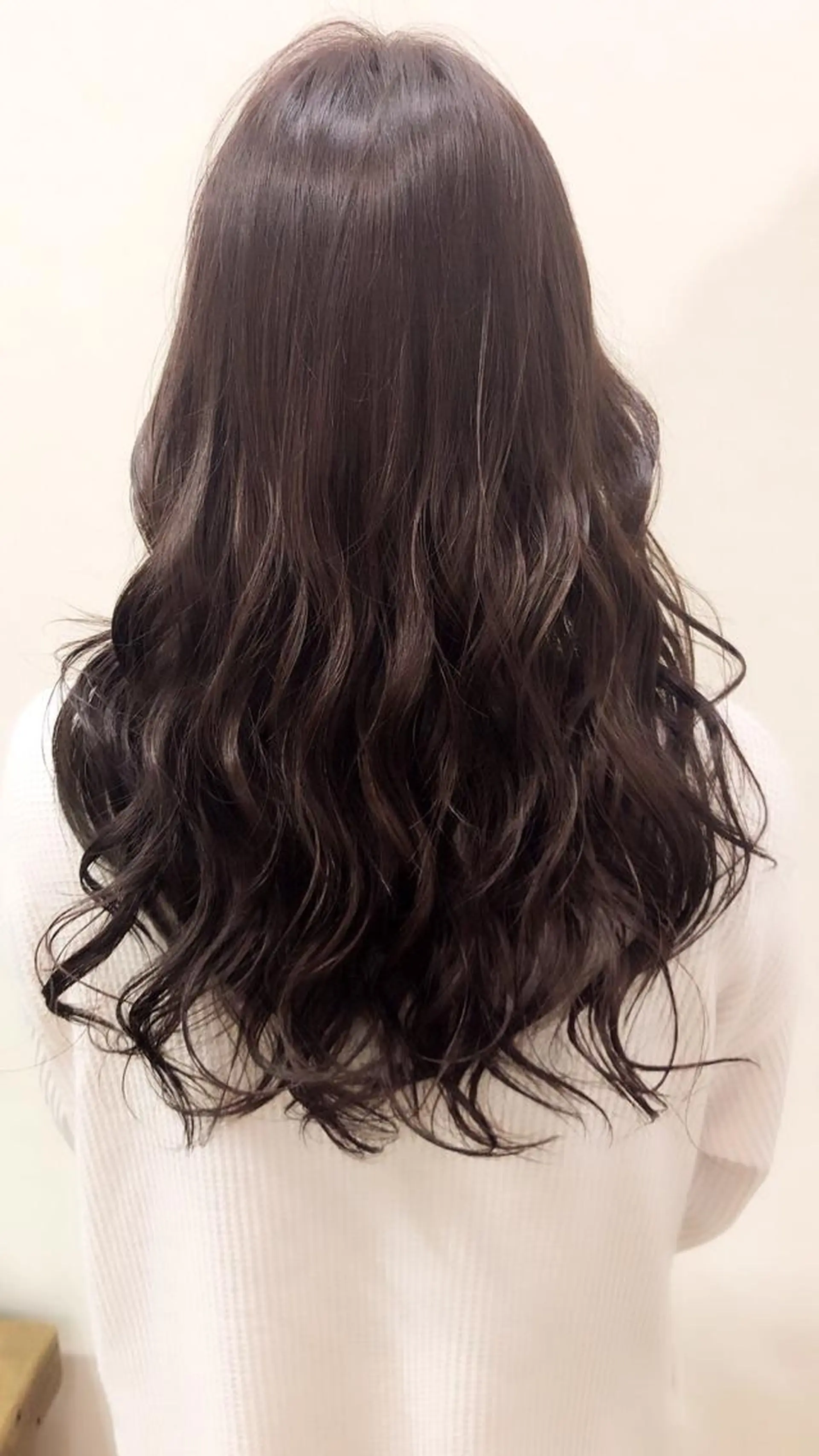 ロング カラー パープルカラー カット パーマ 福島 雪華のヘアスタイル