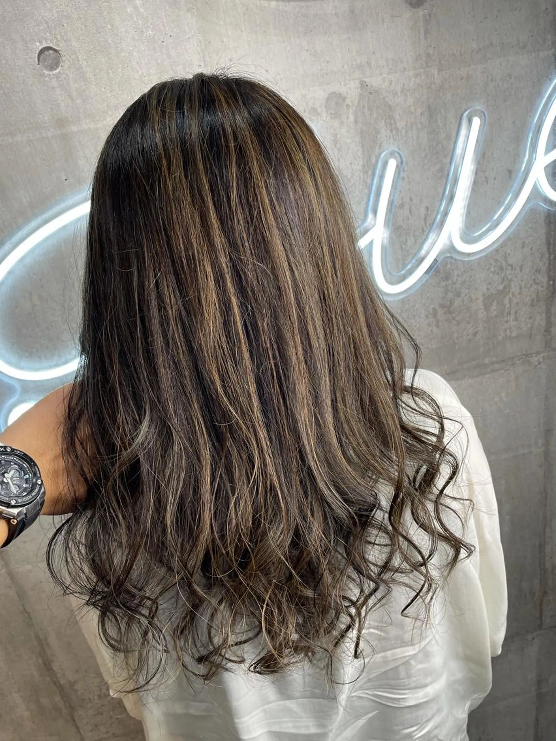 セミロング カラー パーマ ヘアアレンジ メンズ キッズ ネイル マツエク・マツパ シールエクステ メンズバレイヤージュ メンズハイライト メンズインナーカラー メンズ韓国風 ヘアカラー 新越駅から1分 肥高　壮汰のヘアスタイル