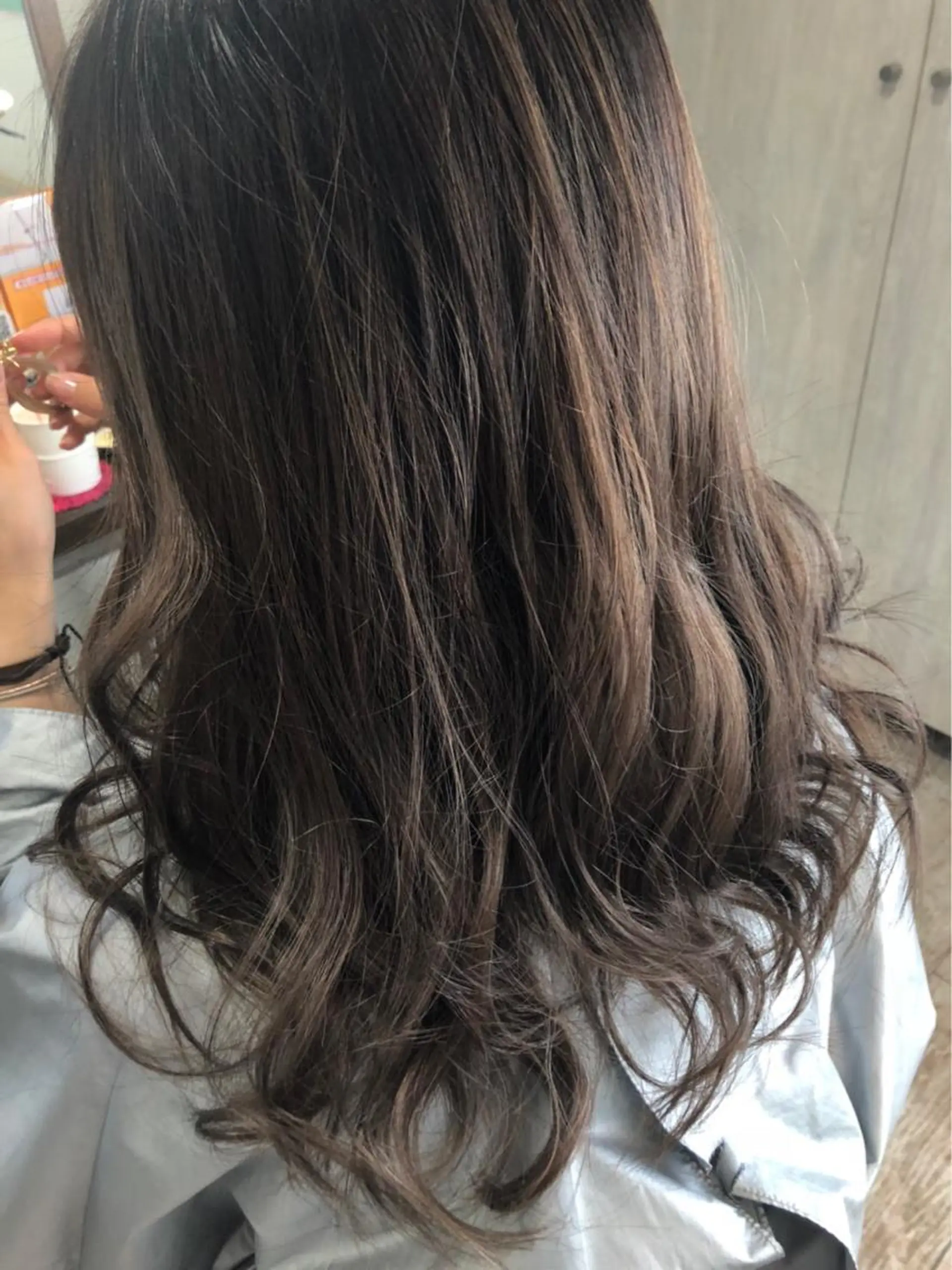セミロング カラー グレージュ ピンクカラー ヘアカラー トリートメント Rina Imaiのヘアスタイル