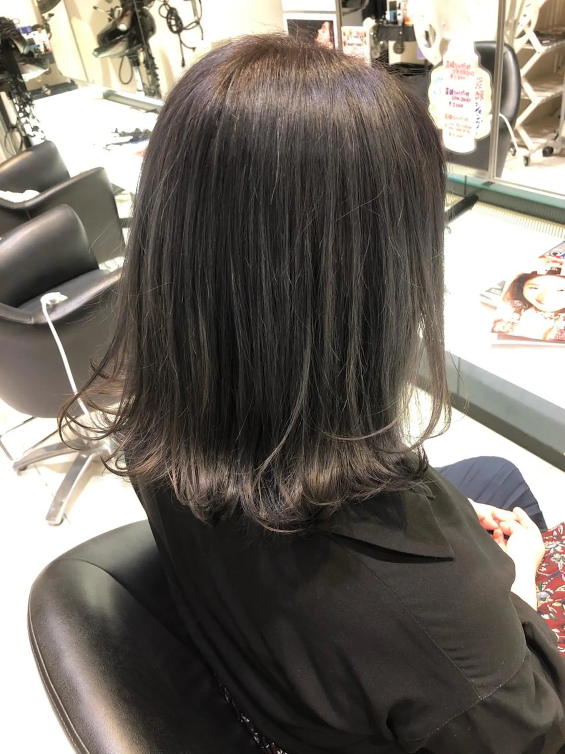 ミディアム ハイライト 外ハネヘア カット ✨髪質改善✨ 田西　基彦のヘアスタイル