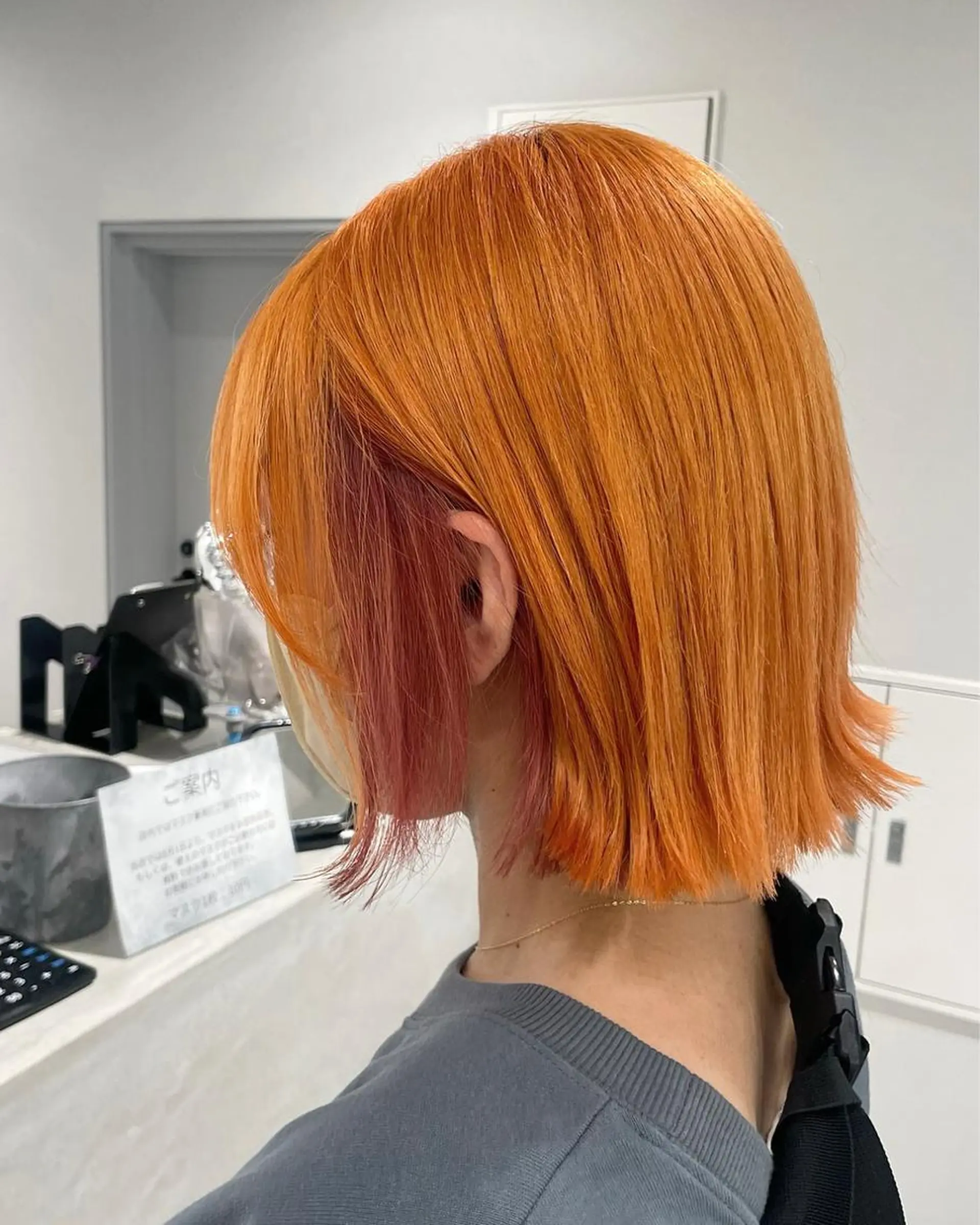 ミディアム カラー ヘアカラー ate.心斎橋 RYUKAのヘアスタイル