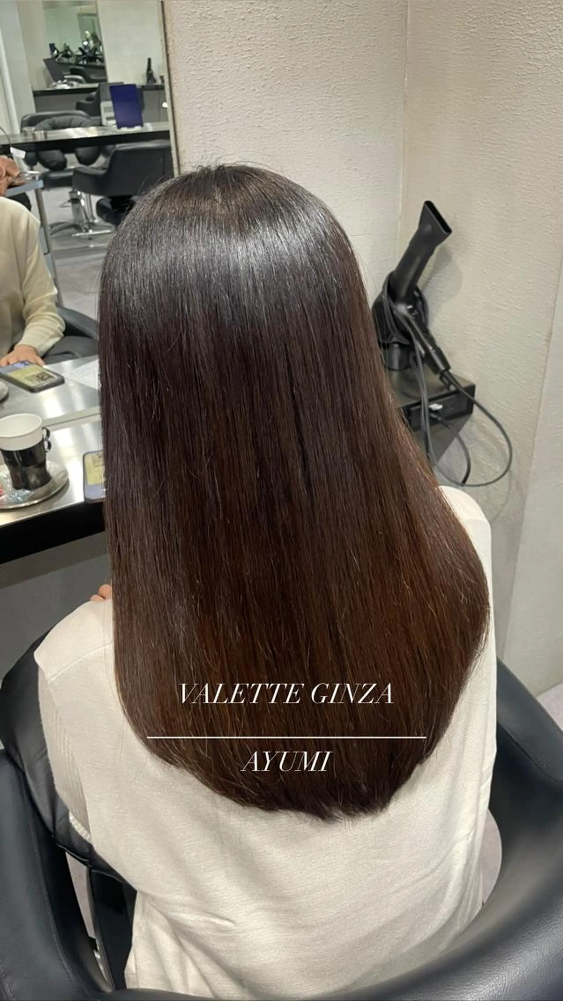 セミロング カラー 韓国ヘア AYUMIのヘアスタイル