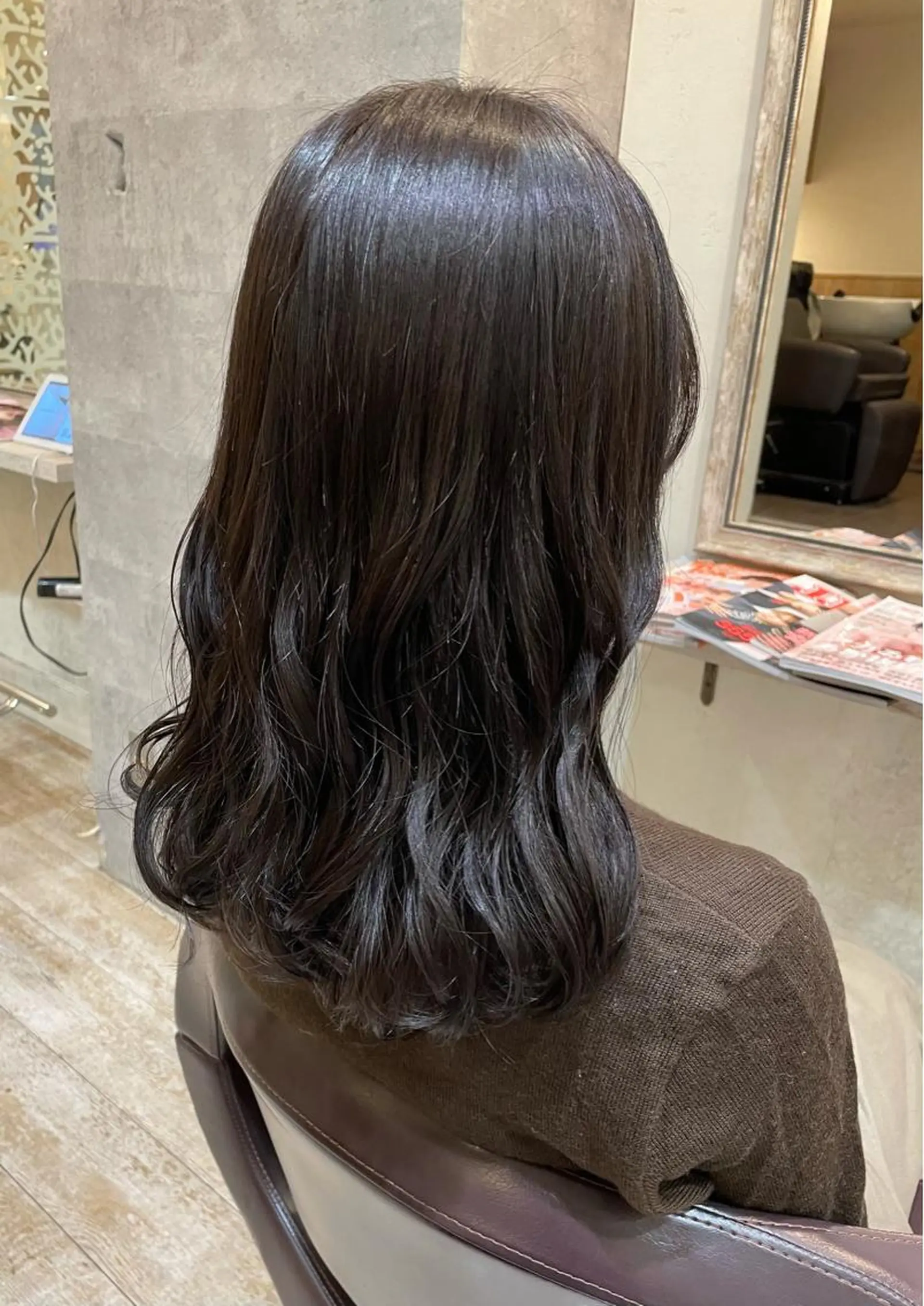 セミロング カラー Agu hair verse所属・小顔/似合わせカット 杉山莉菜のヘアスタイル