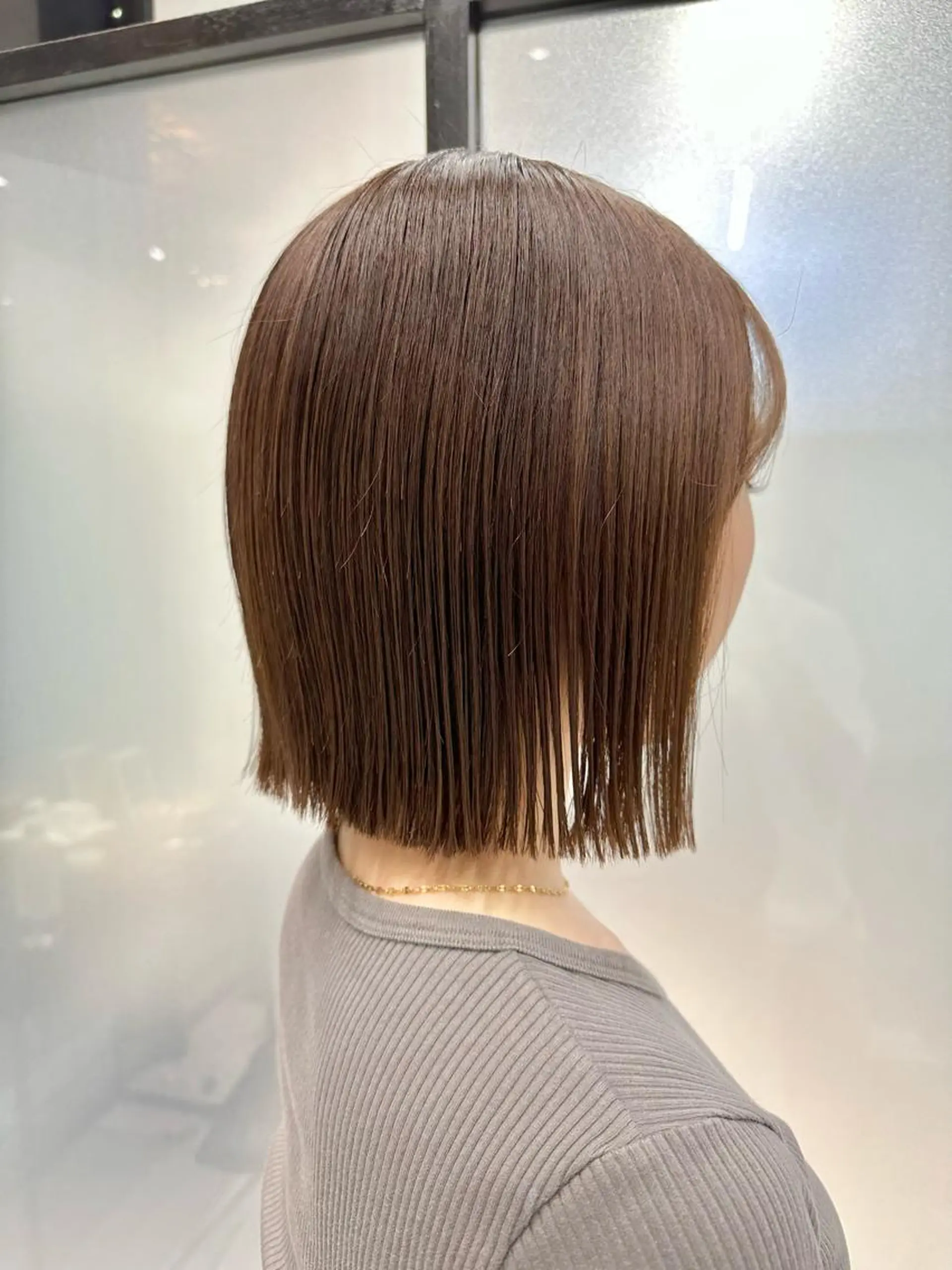 ミディアム ブリーチ毛にもできる 縮毛矯正OJIROのヘアスタイル