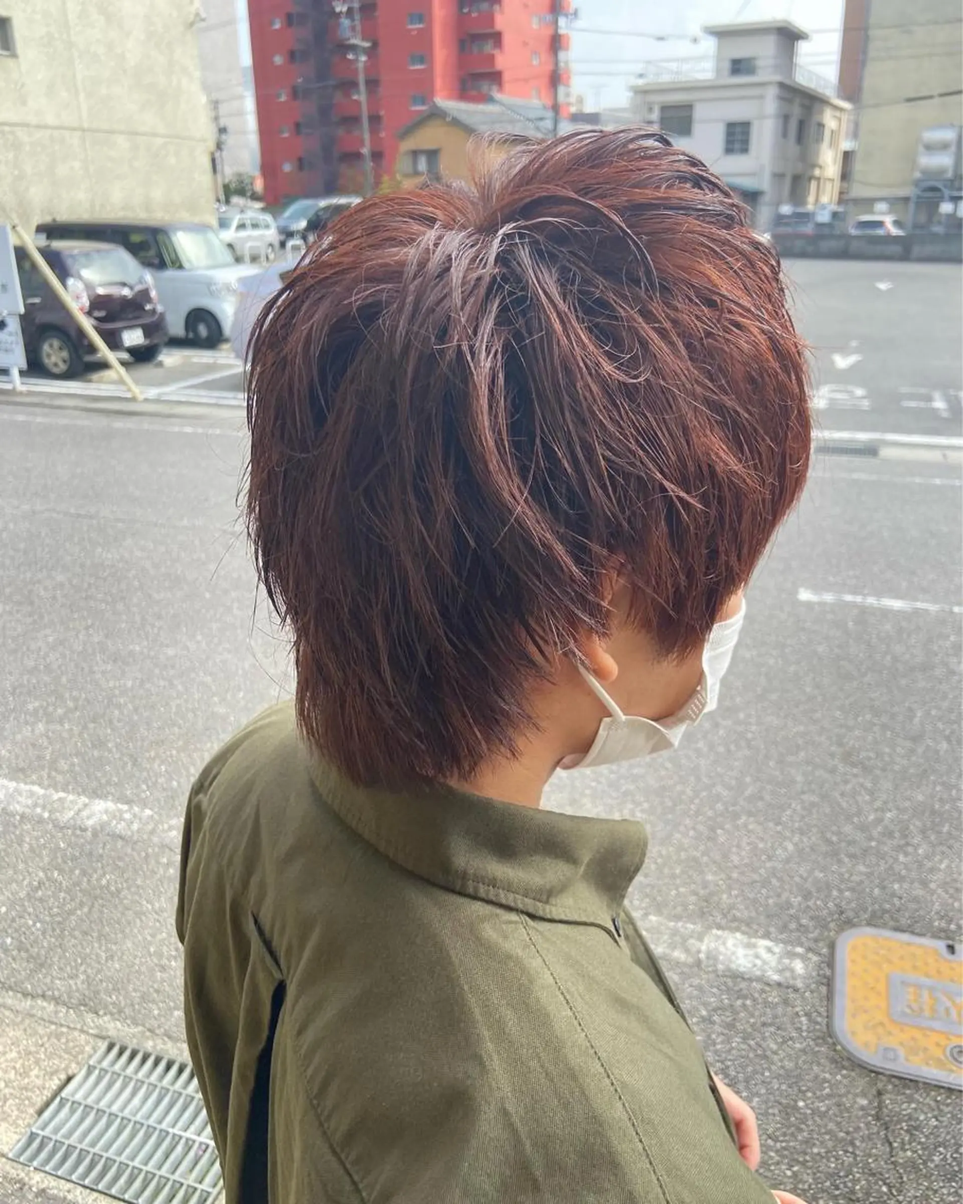 カラー メンズ レッドカラー ルビー カット ヘアカラー トリートメント 美容室スージーズ所属・大坪 拓斗のヘアスタイル