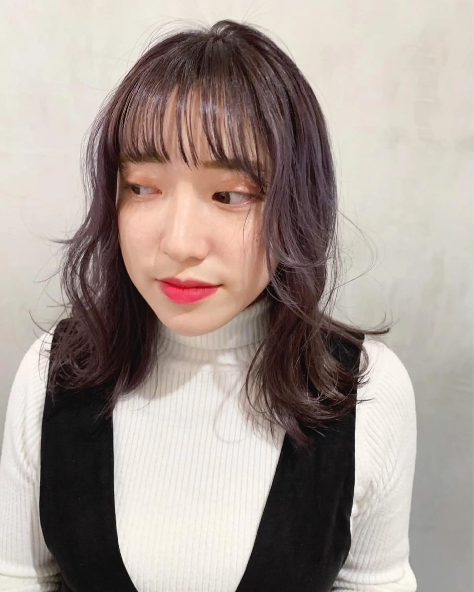 ミディアム カラー ヘアカラー トリートメント 優 作のヘアスタイル