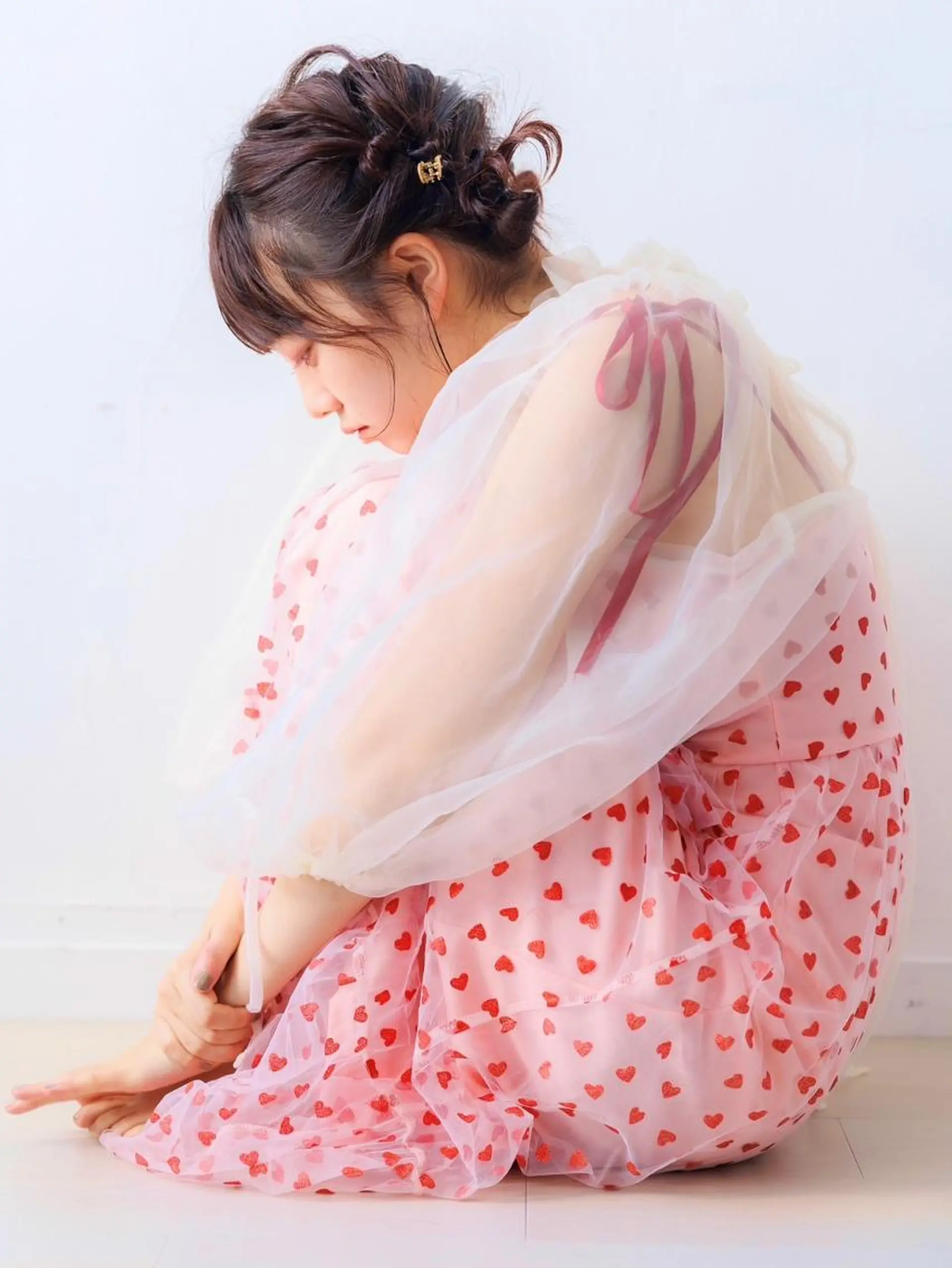 パーマ ヘアアレンジ ミディアム カラー パーマ 縮毛矯正 お呼ばれヘア/セット /ヘアアレンジ/れいのヘアスタイル