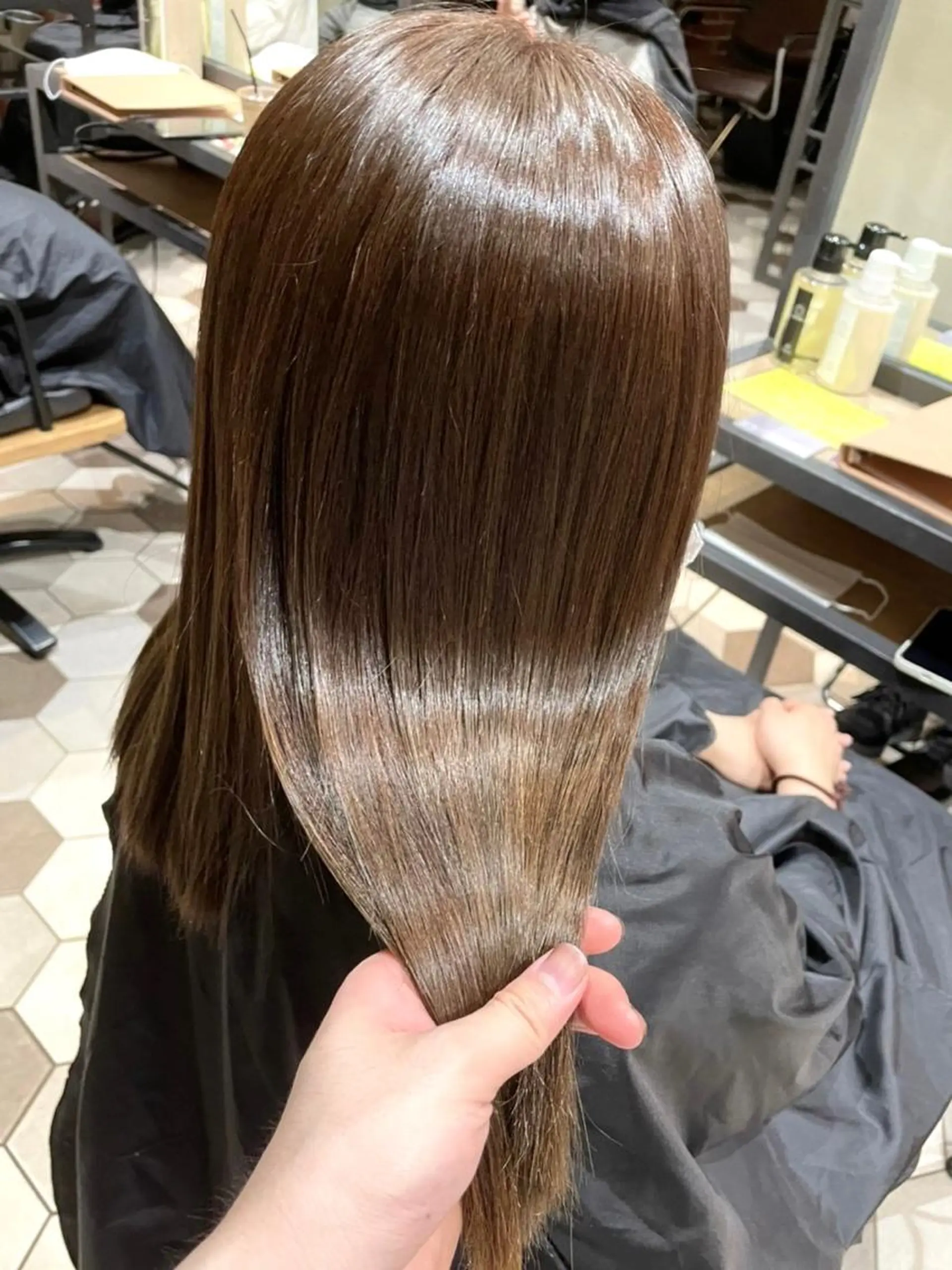 ロング カラー カット 縮毛矯正 トリートメント 縞田 健一のヘアスタイル