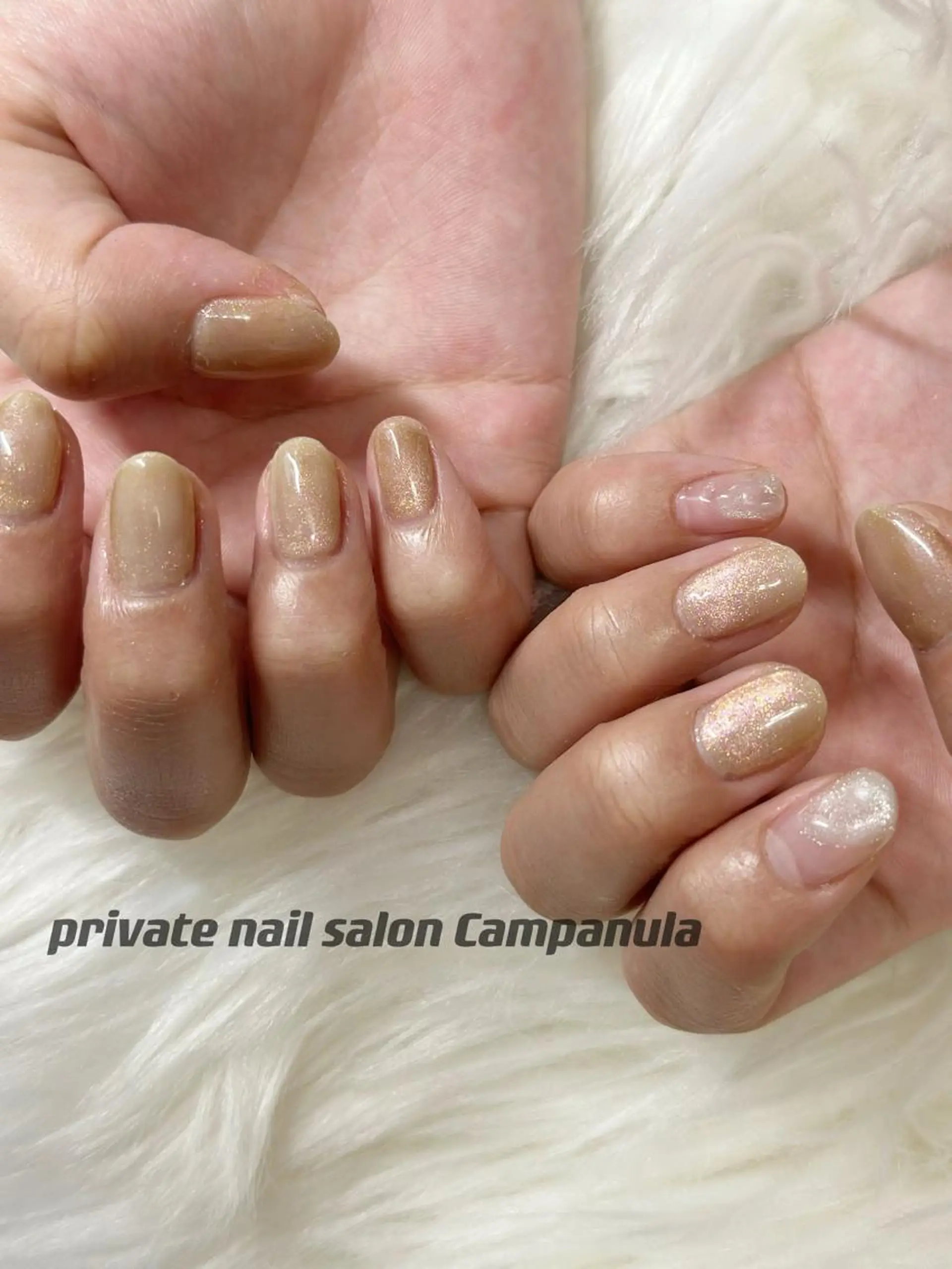 ネイル マグネットネイル シンプルネイル ネイルケアサロン Campanulaのネイルデザイン