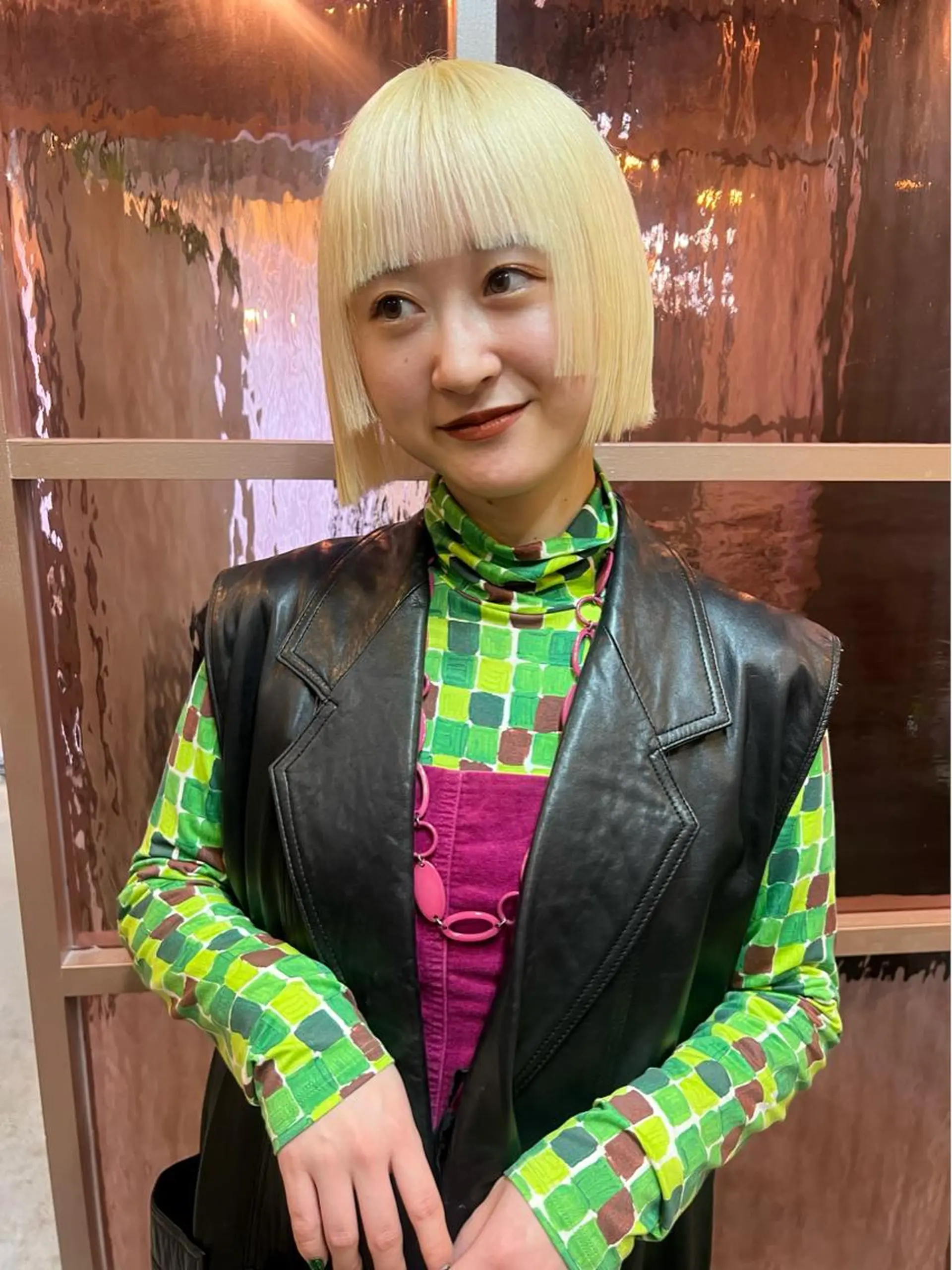 ショート ヘアカラー トリートメント ハイトーンカラー🍑 maanaのヘアスタイル