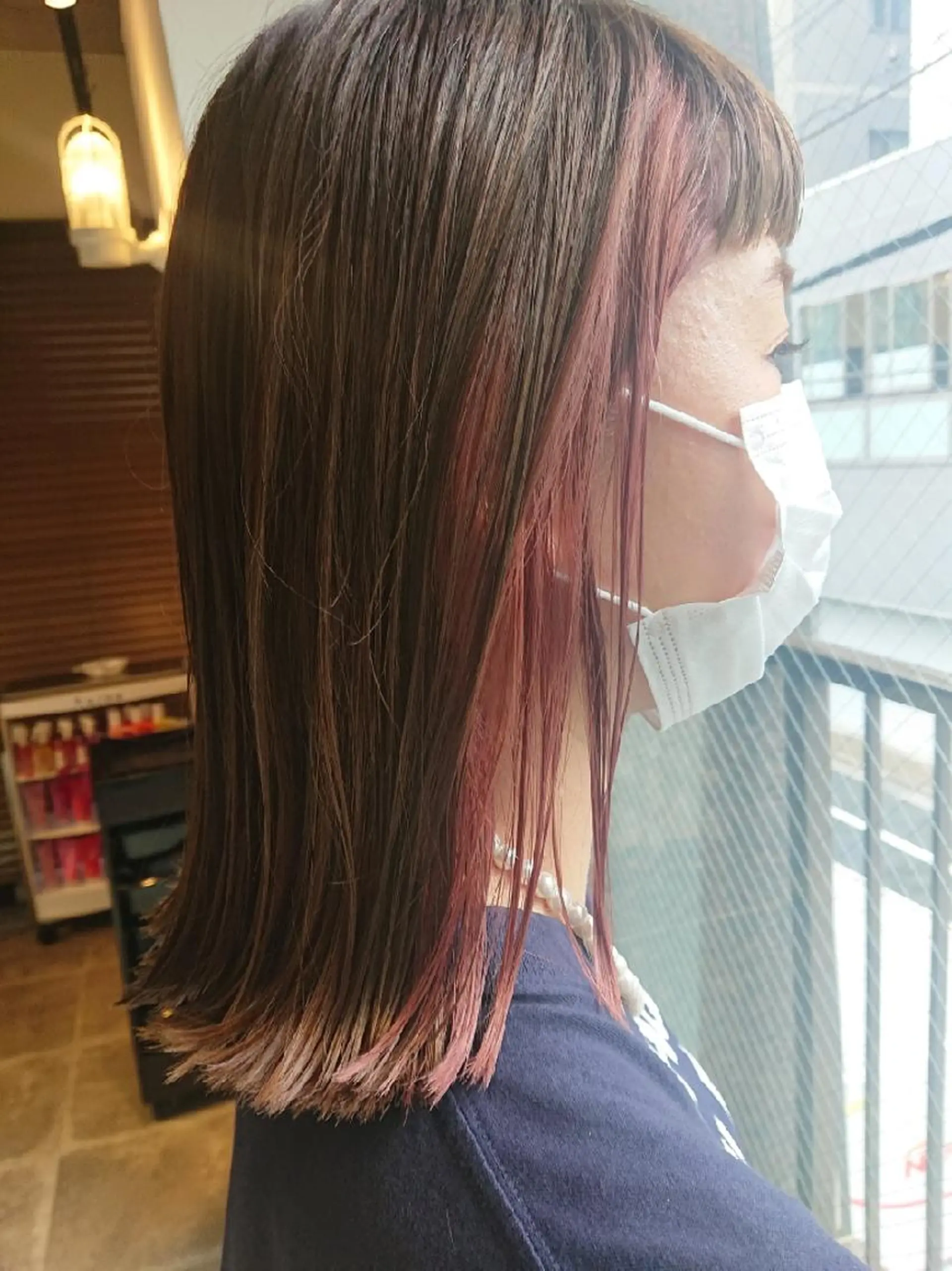 セミロング カット ヘアカラー トリートメント alushe 岡 陽子のヘアスタイル