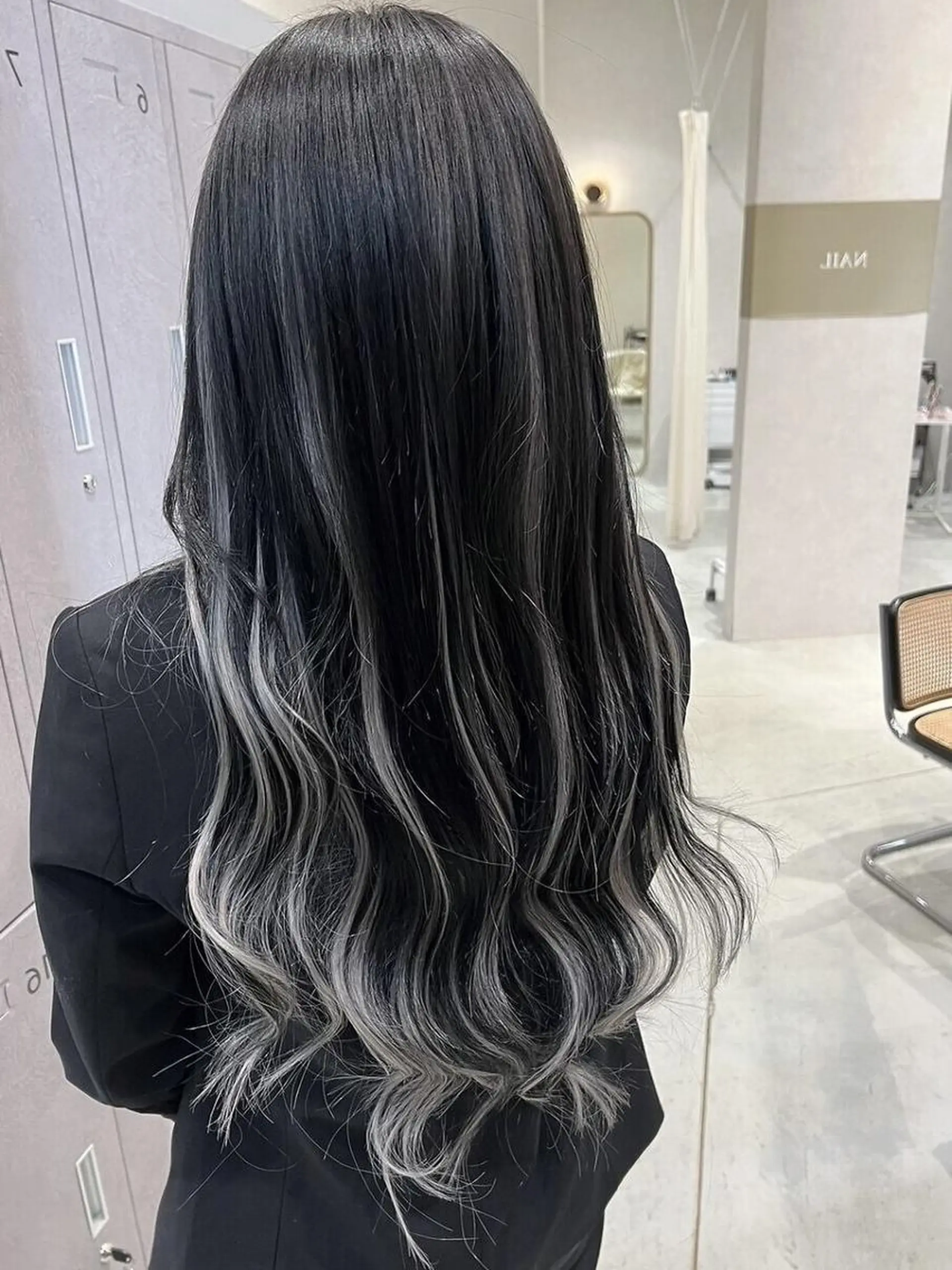ロング エクステ 骨格補正似合わせ カット阿部建のヘアスタイル