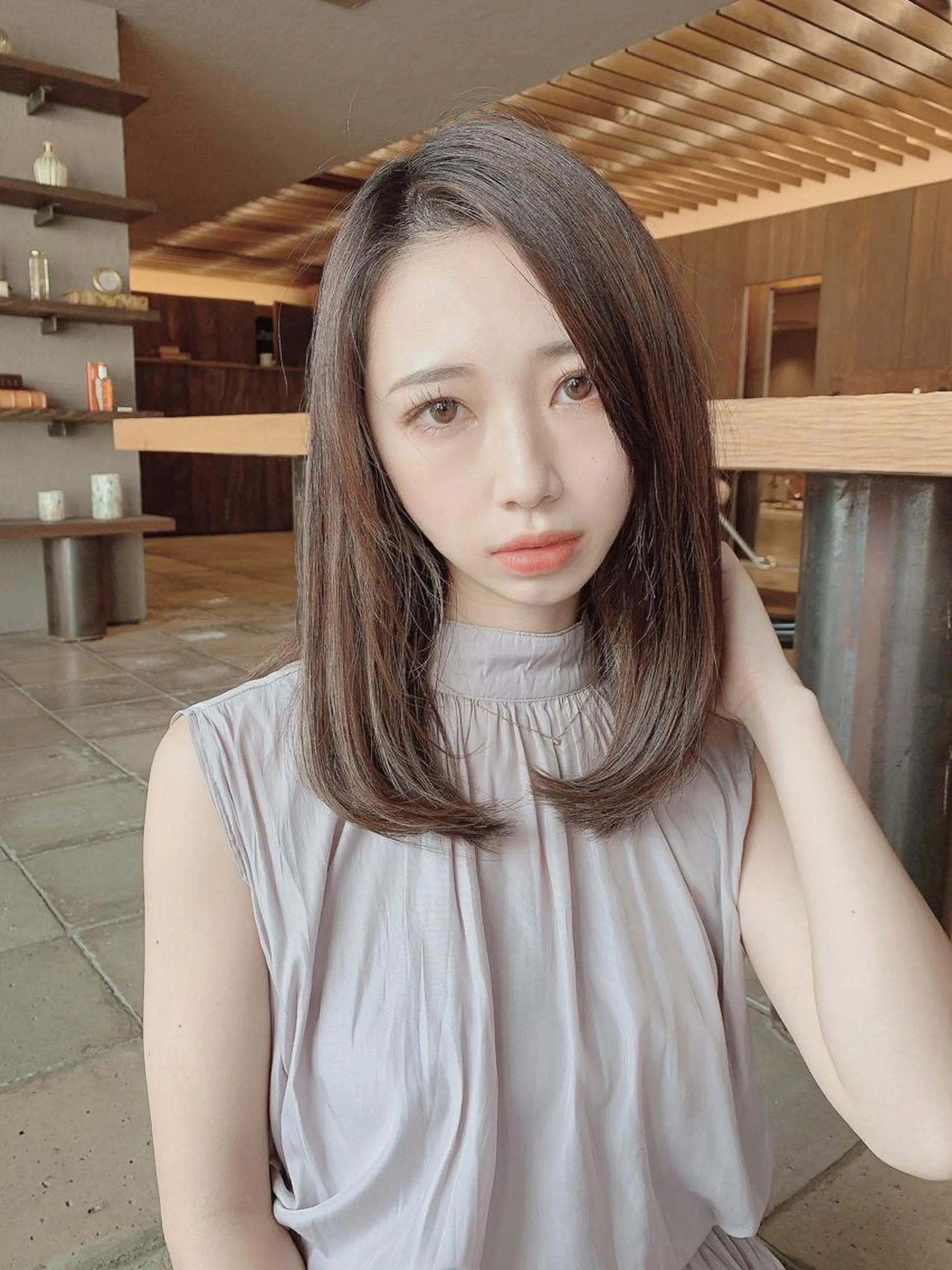 セミロング カット トリートメント 似合わせ松本 容政のヘアスタイル