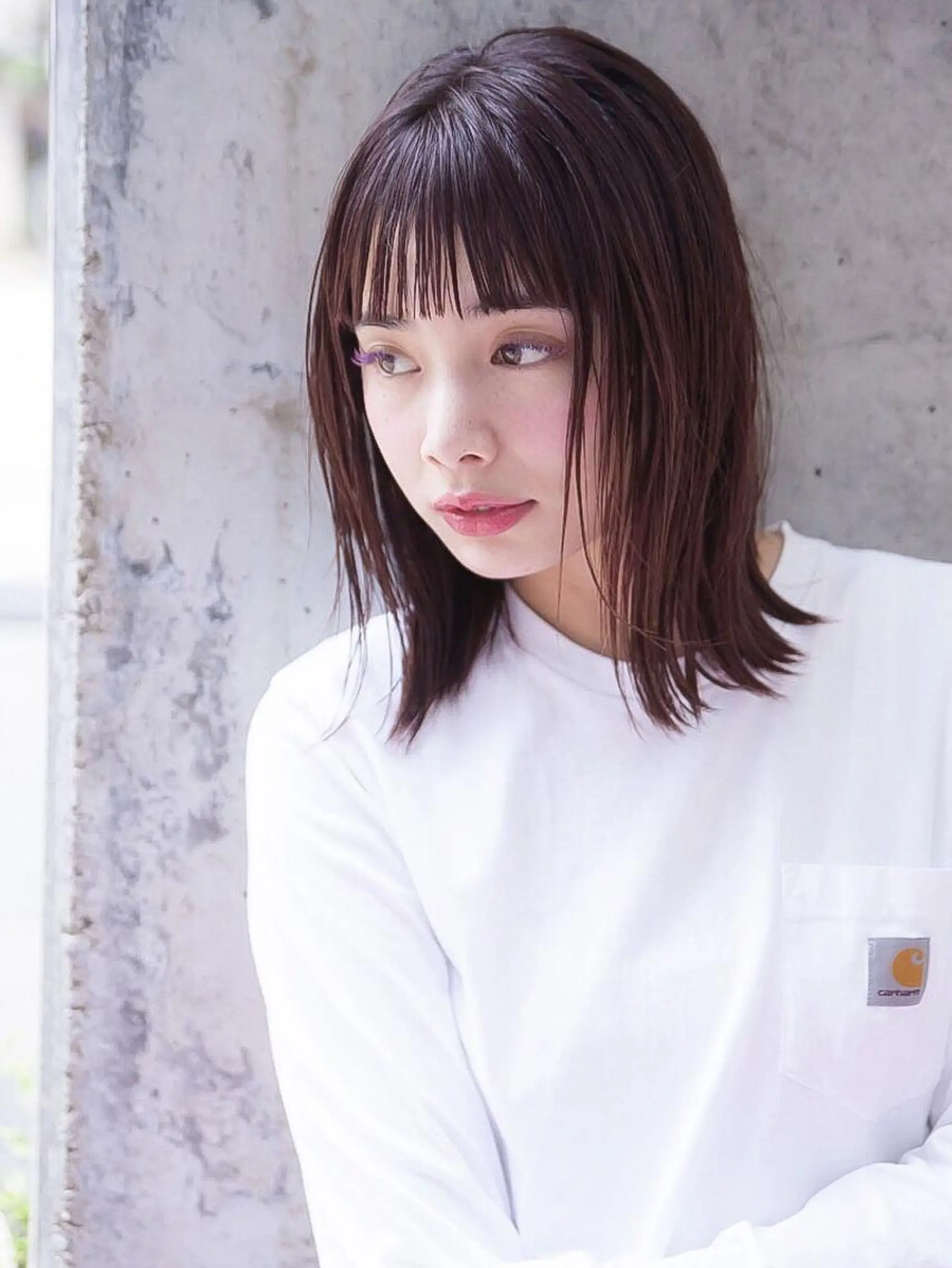 ミディアム カラー 縮毛矯正 ヘアセット hao所属・西山 頌太のヘアスタイル