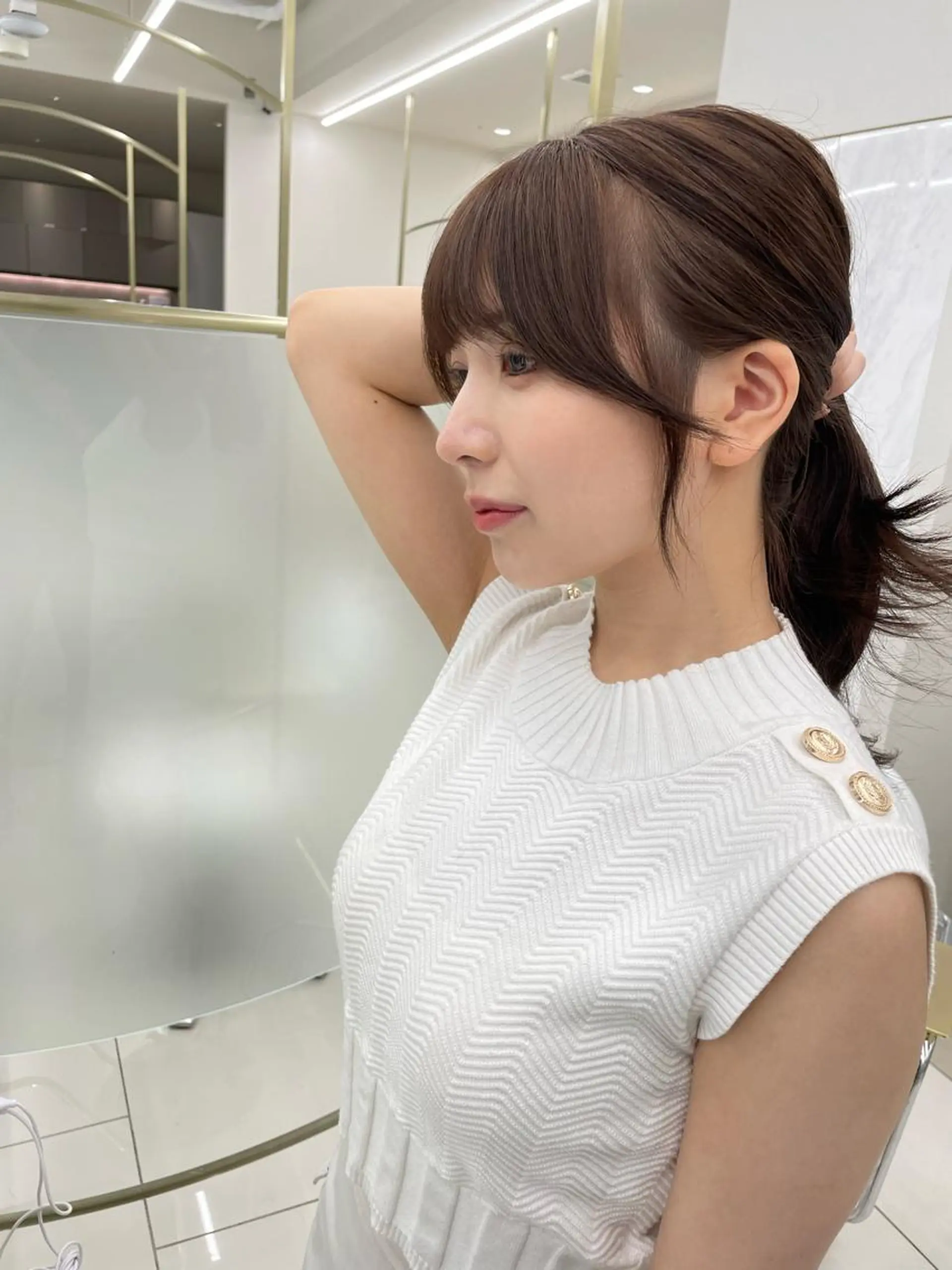 ミディアム カラー 似合わせカット カット COA GINZA 空也/前髪/顔まわりのヘアスタイル