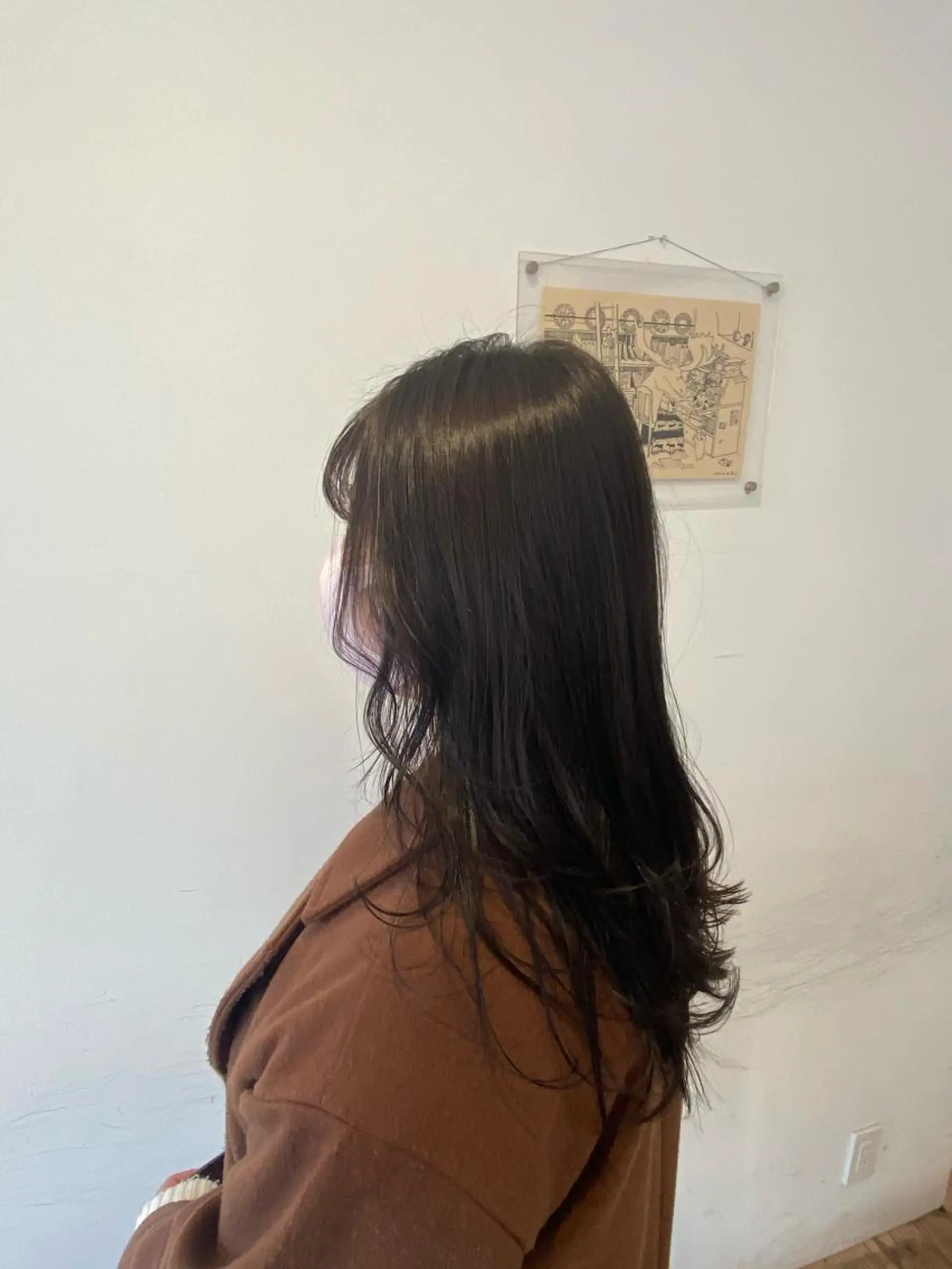 ミディアム カラー ダークグレー ダークグレージュ グレージュ わかばやし ゆうこのヘアスタイル