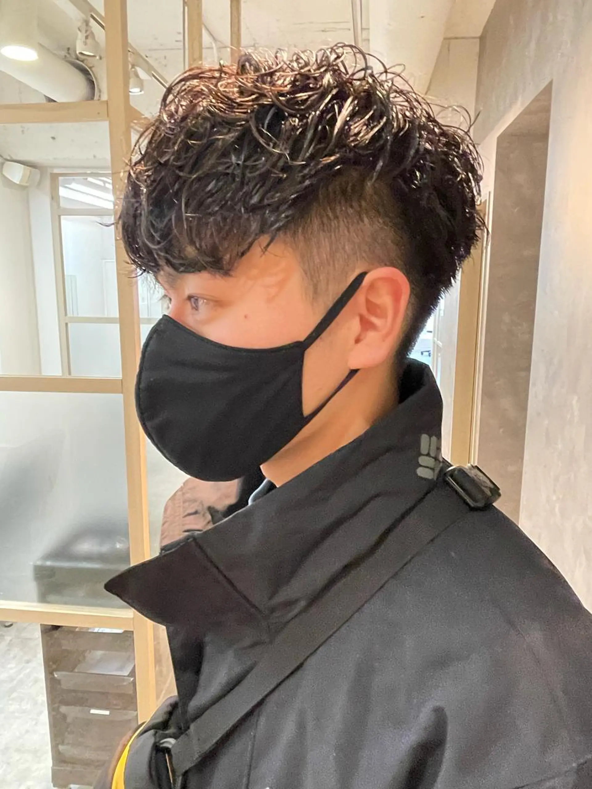 ショート パーマ カット パーマ 渋谷 メンズ 木下 仁来のヘアスタイル