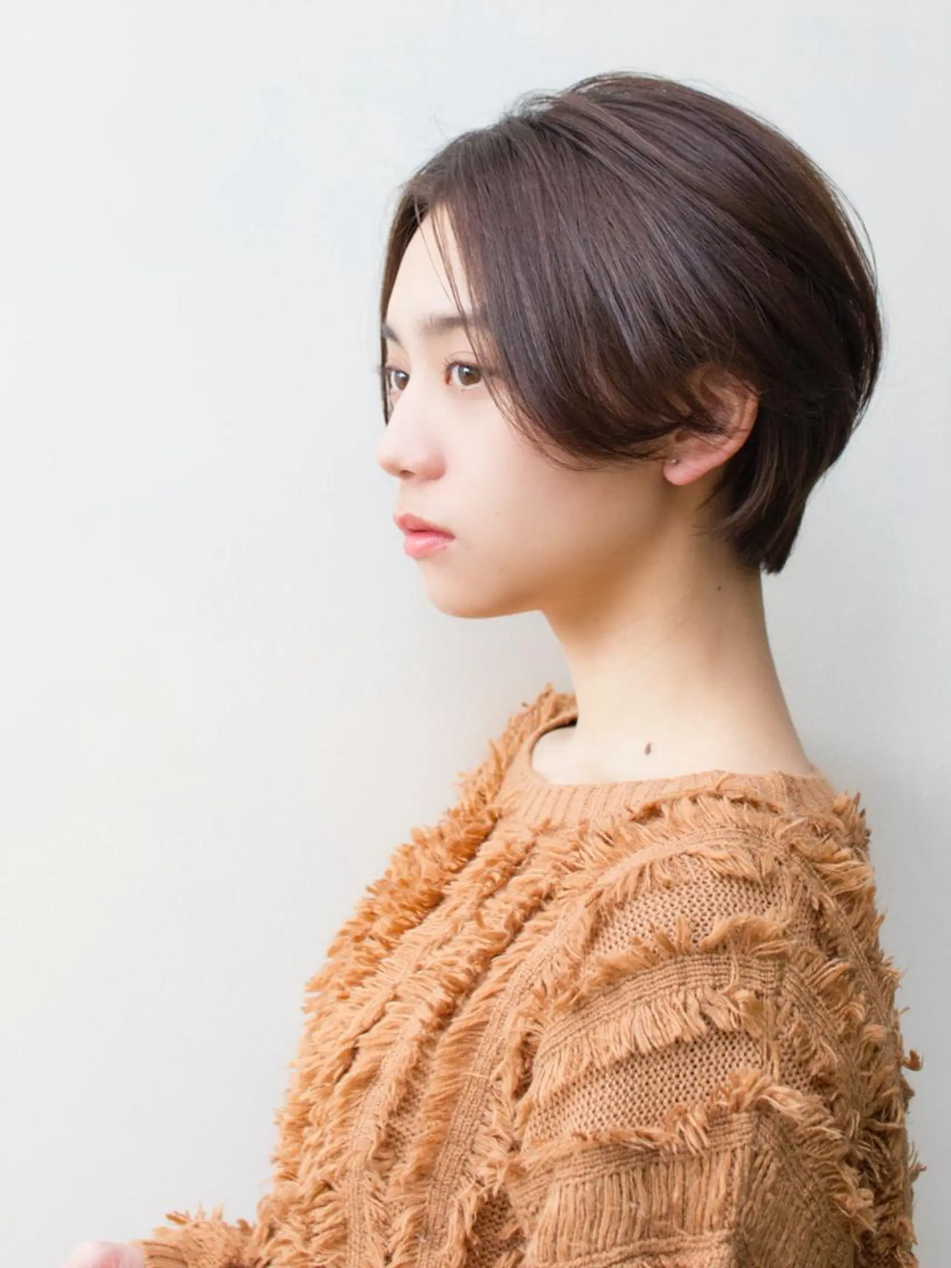 ショート 切りっぱなしボブ ショートボブ ボブ ハイライト シースルーバング 似合わせ/茅ヶ崎 スズキ タクマのヘアスタイル